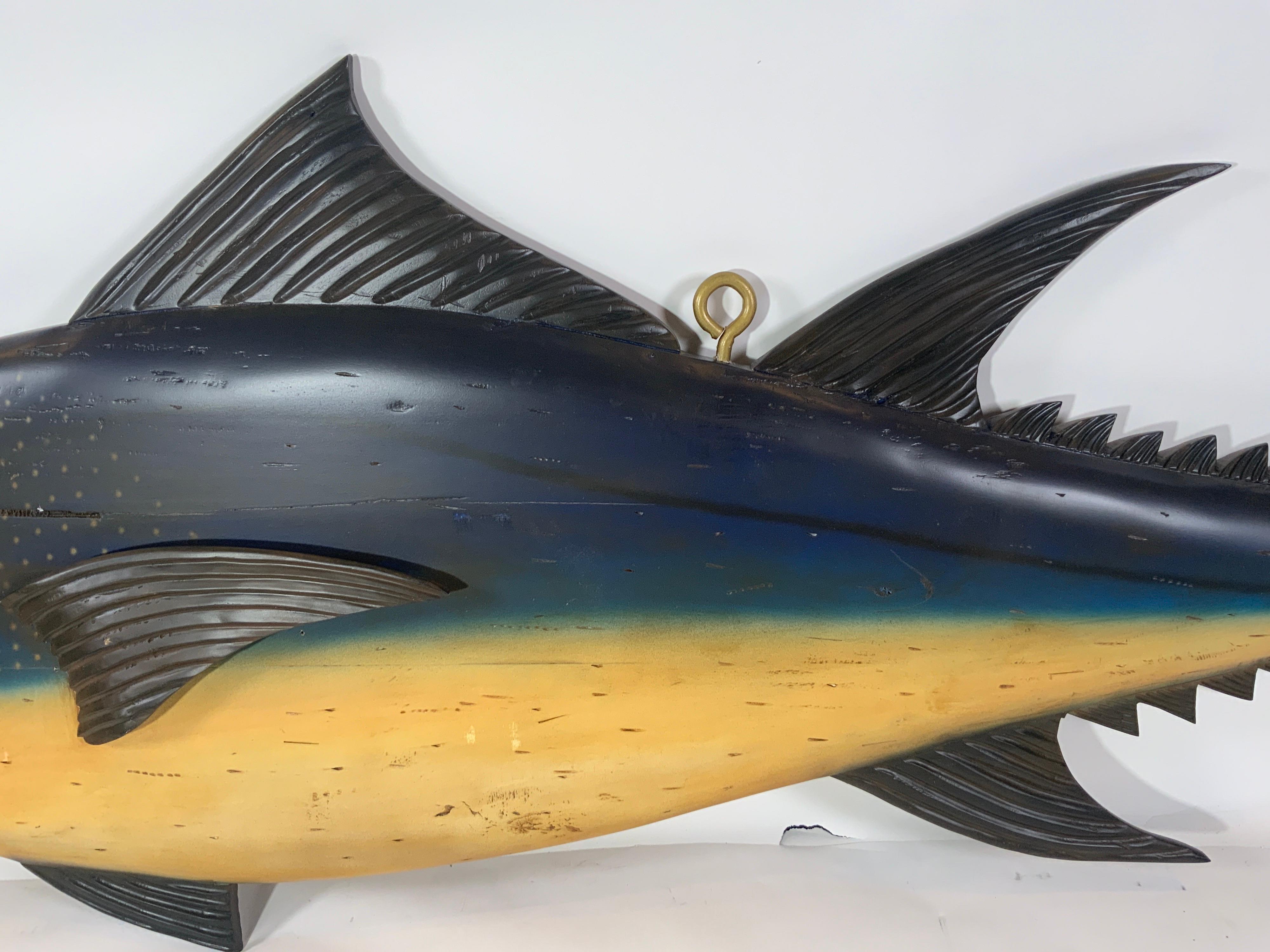 Carved Tuna Fish with Painted Finish For Sale 4