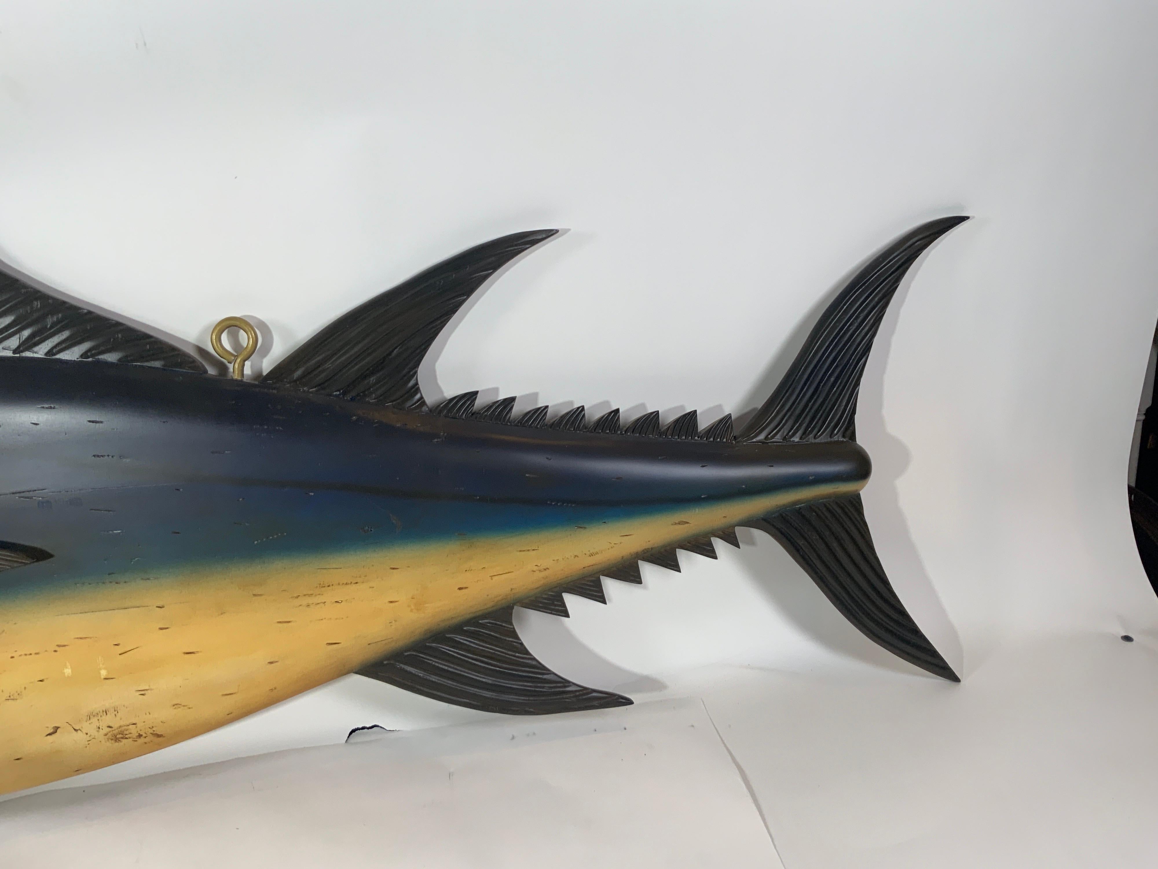 Carved Tuna Fish with Painted Finish For Sale 6