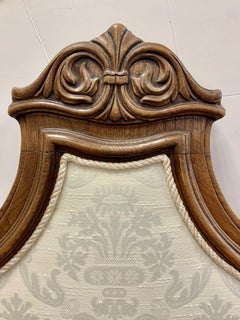 Carved Upholstered King Size Headboard Bed