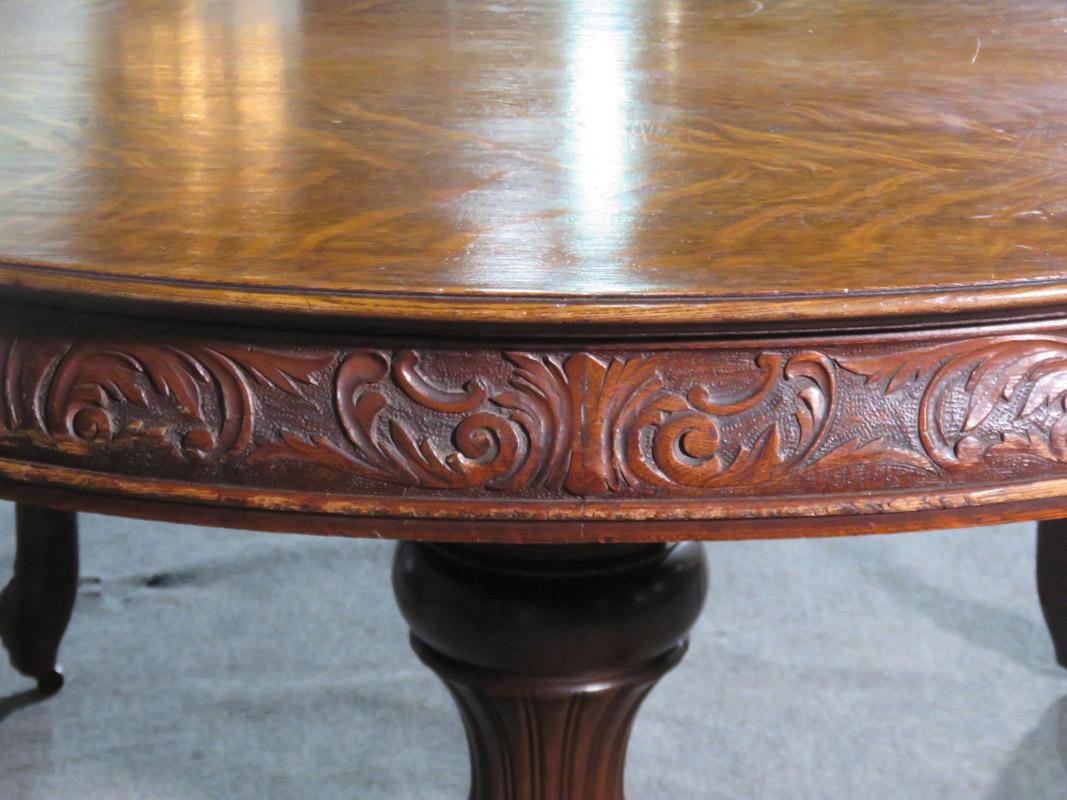 tiger oak round table