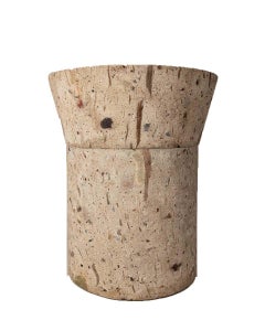 Carved Volcanic Stone Stool in Piñon