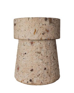 Carved Volcanic Stone Stool in Piñon
