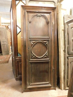 Carved wall cabinet, placard, carved walnut wall wardrobe, Italy