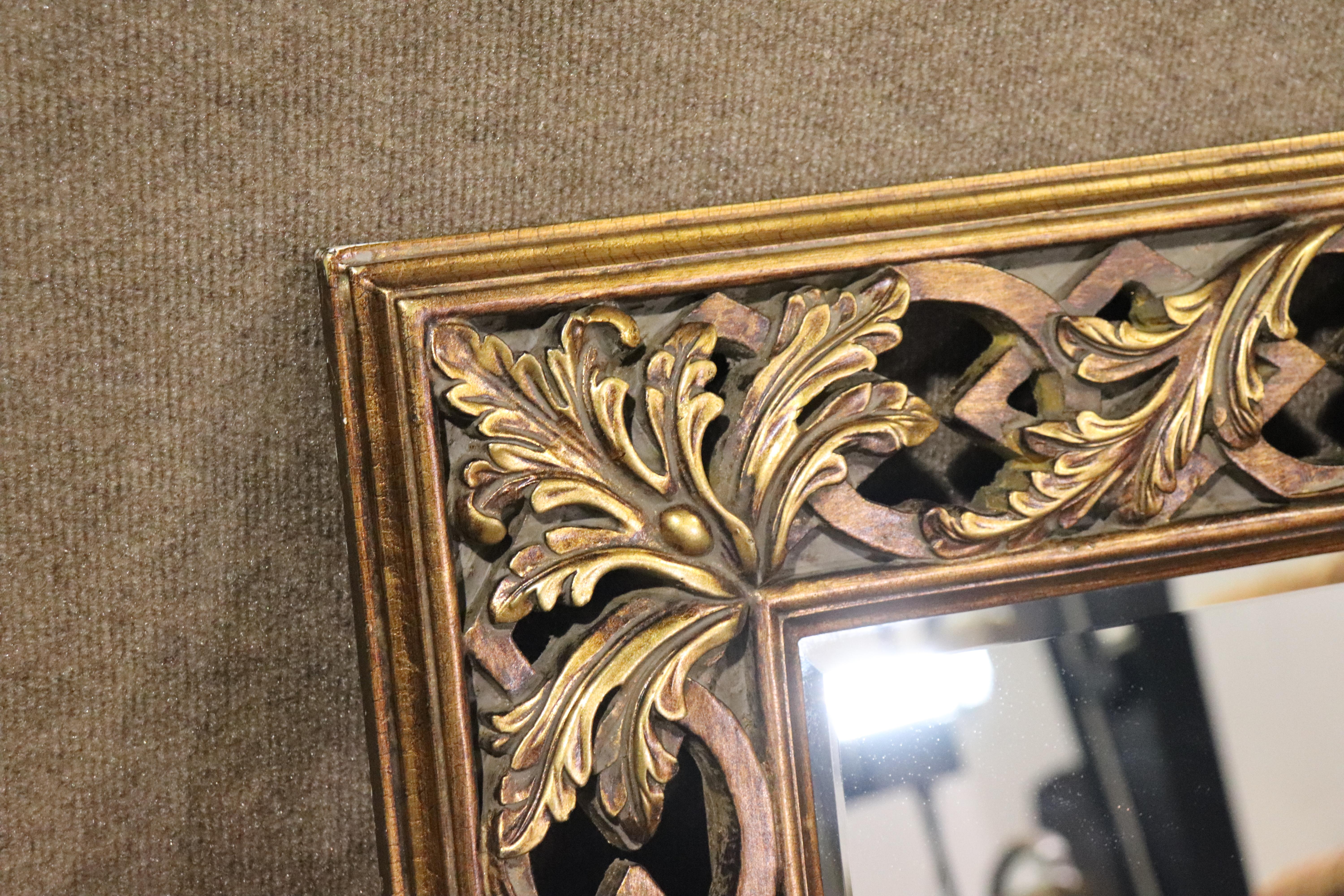 Carved Wall Mirror In Good Condition For Sale In Brooklyn, NY