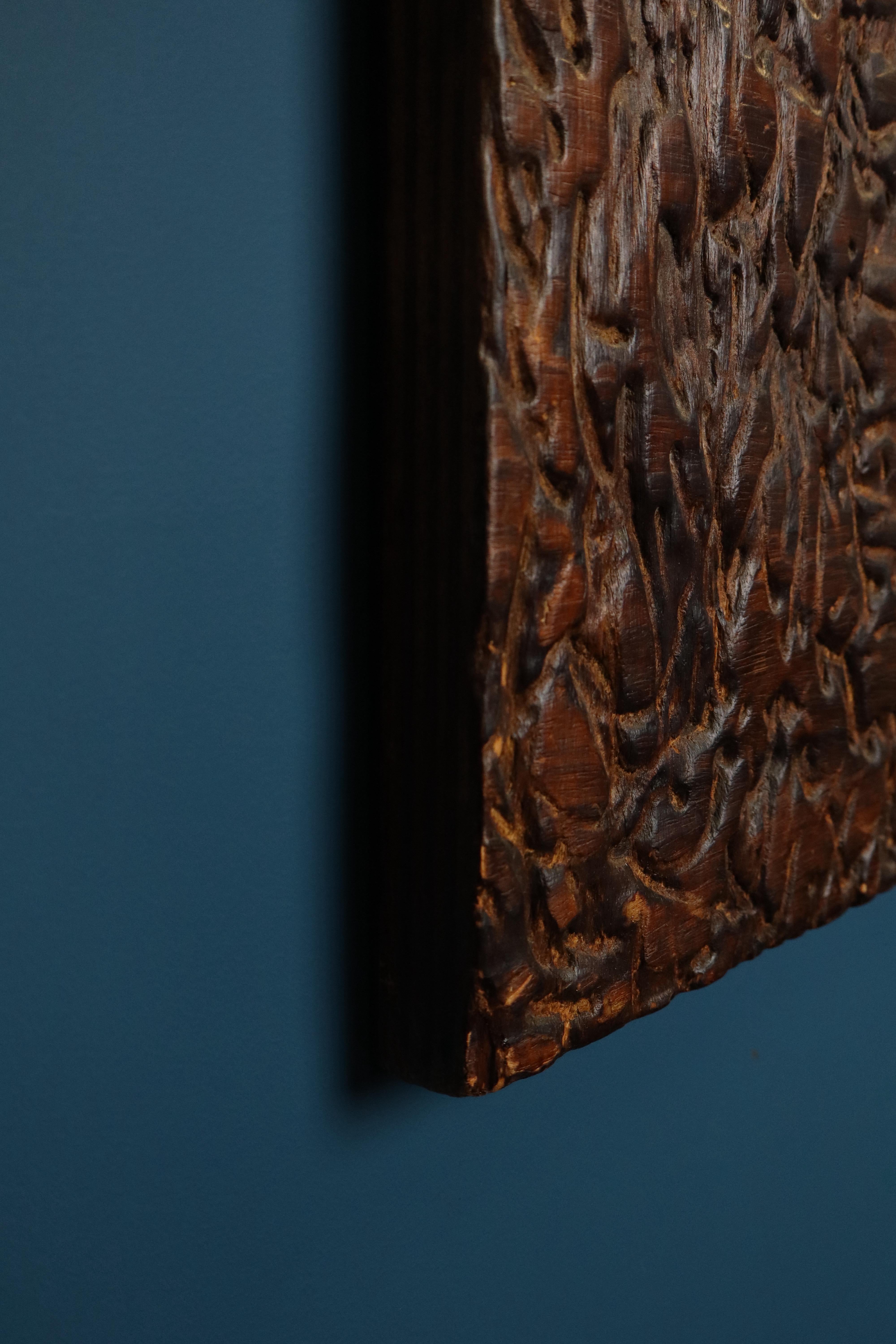 Geschnitzte Wandtafel von Studio Ponzio, Italien 1930er Jahre im Zustand „Gut“ im Angebot in Knokke-Heist, BE