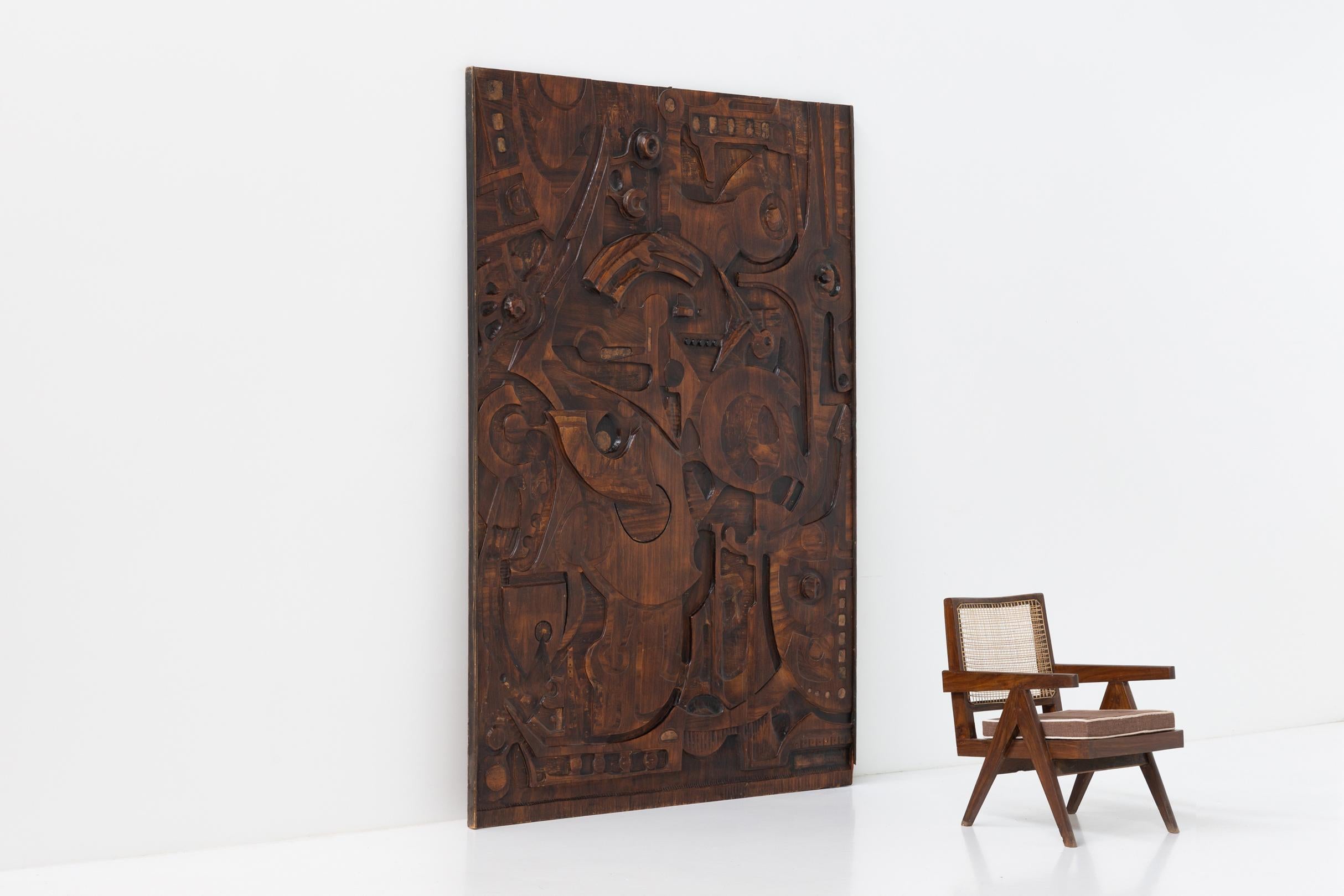 Hand-Carved Carved Wall Panel by Studio Ponzio, Italy, 1930s