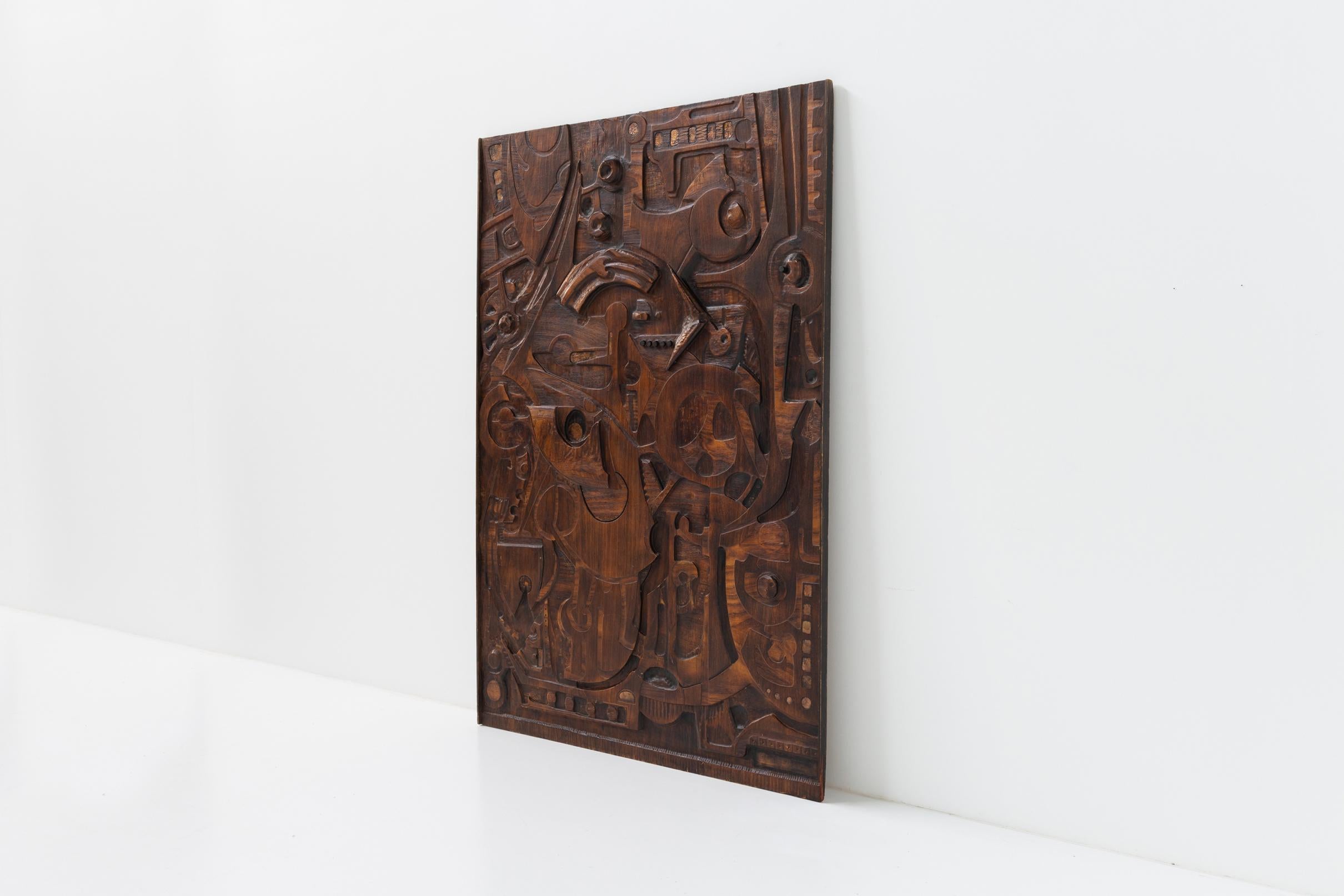 Carved Wall Panel by Studio Ponzio, Italy, 1930s 1