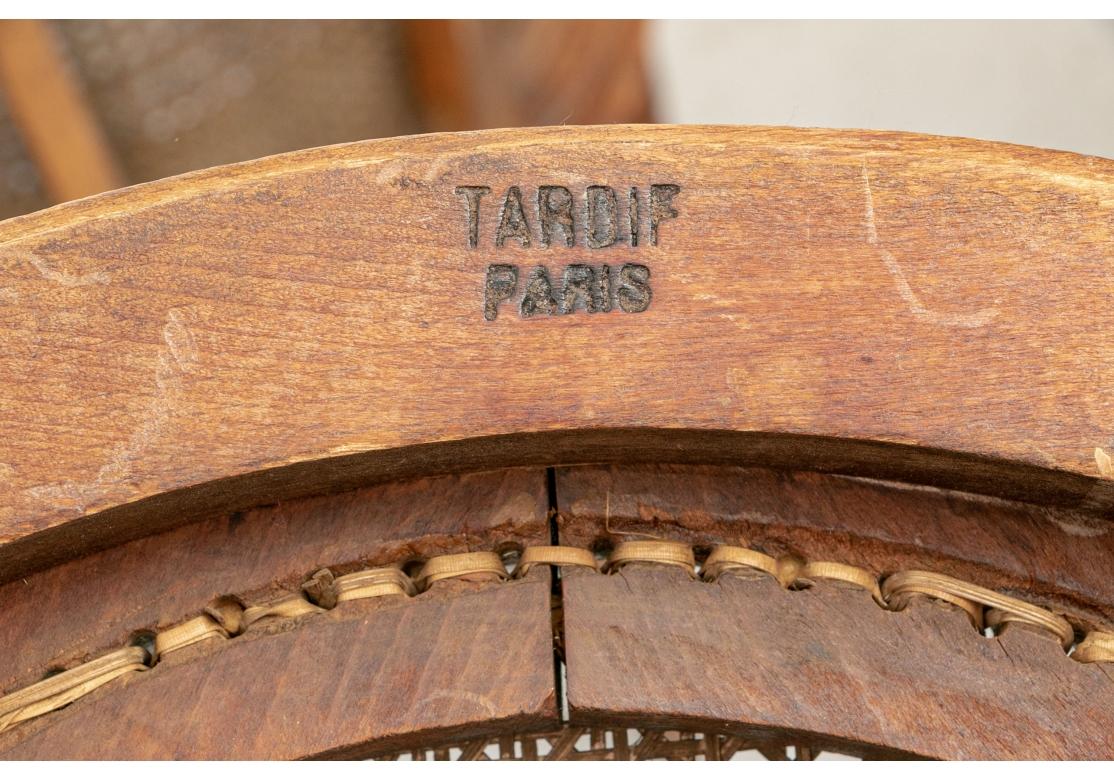 Carved Walnut and Caned French Tub Chairs Tardif Paris, Cabinetmaker In Good Condition In Bridgeport, CT