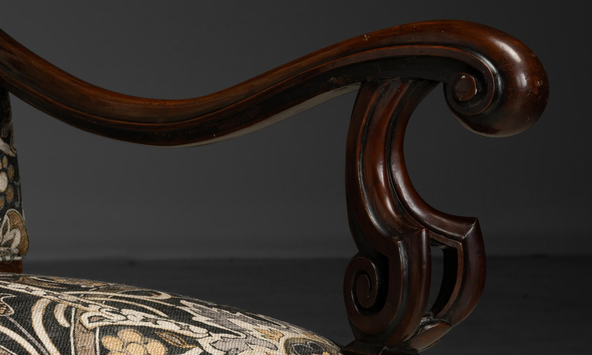 Carved Walnut Armchair, England circa 1890 5