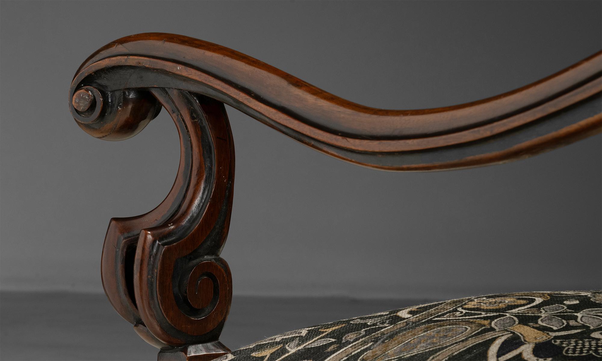 Carved Walnut Armchair, England circa 1890 6