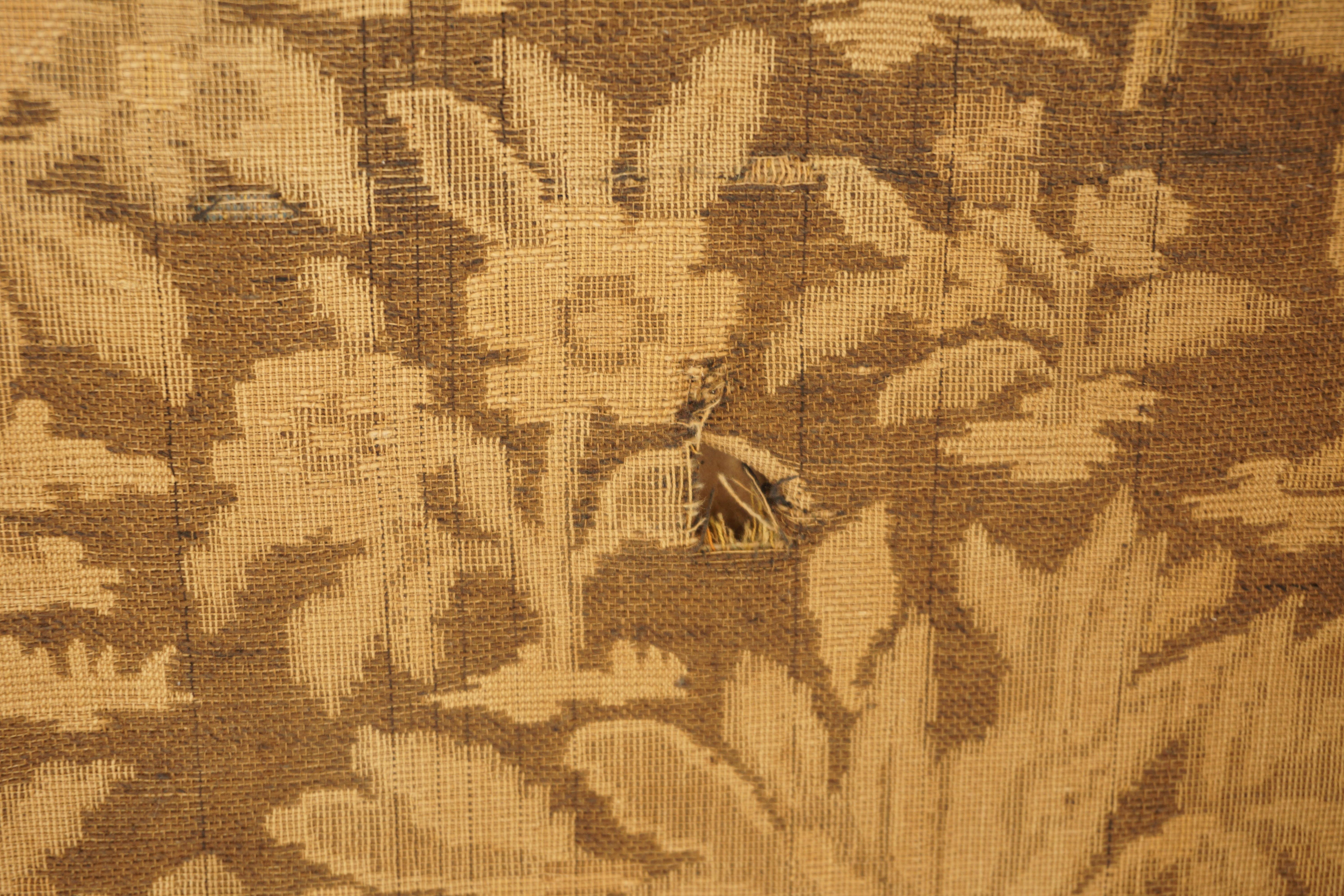Carved Walnut Barley Twist 3 Fold Panel Screen Room Divider, Scotland 1900 5