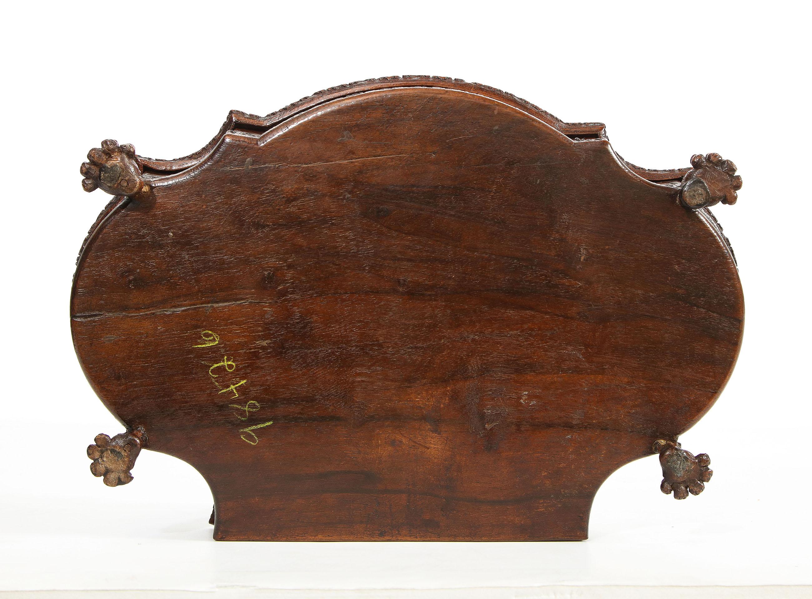 18th Century Carved Walnut Box For Sale 10