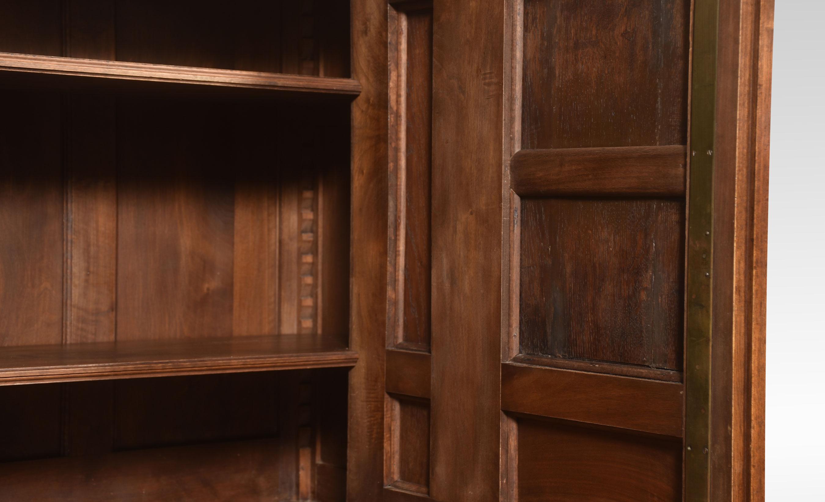 19th Century Carved Walnut Cabinet on Stand For Sale