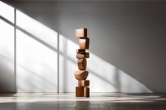 Bodegón de elegancia de nogal tallado nº 53: Tótem orgánico de Joel Escalona