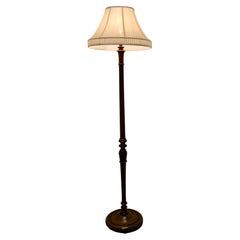 Antique Carved Walnut Floor Standing or Standard Lamp   