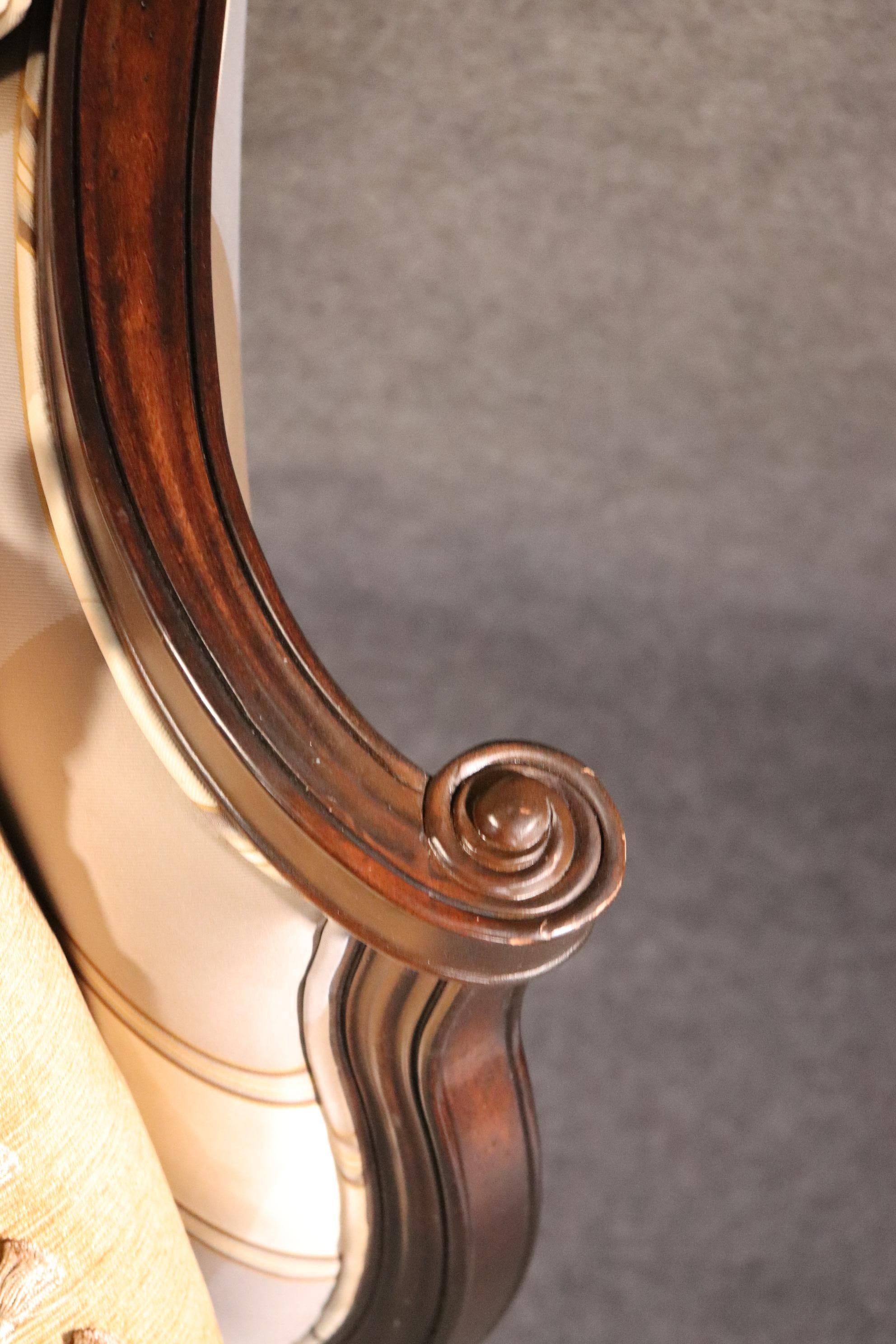 Carved Walnut French Louis XVI Style Dark Walnut Sofa, C1990 3
