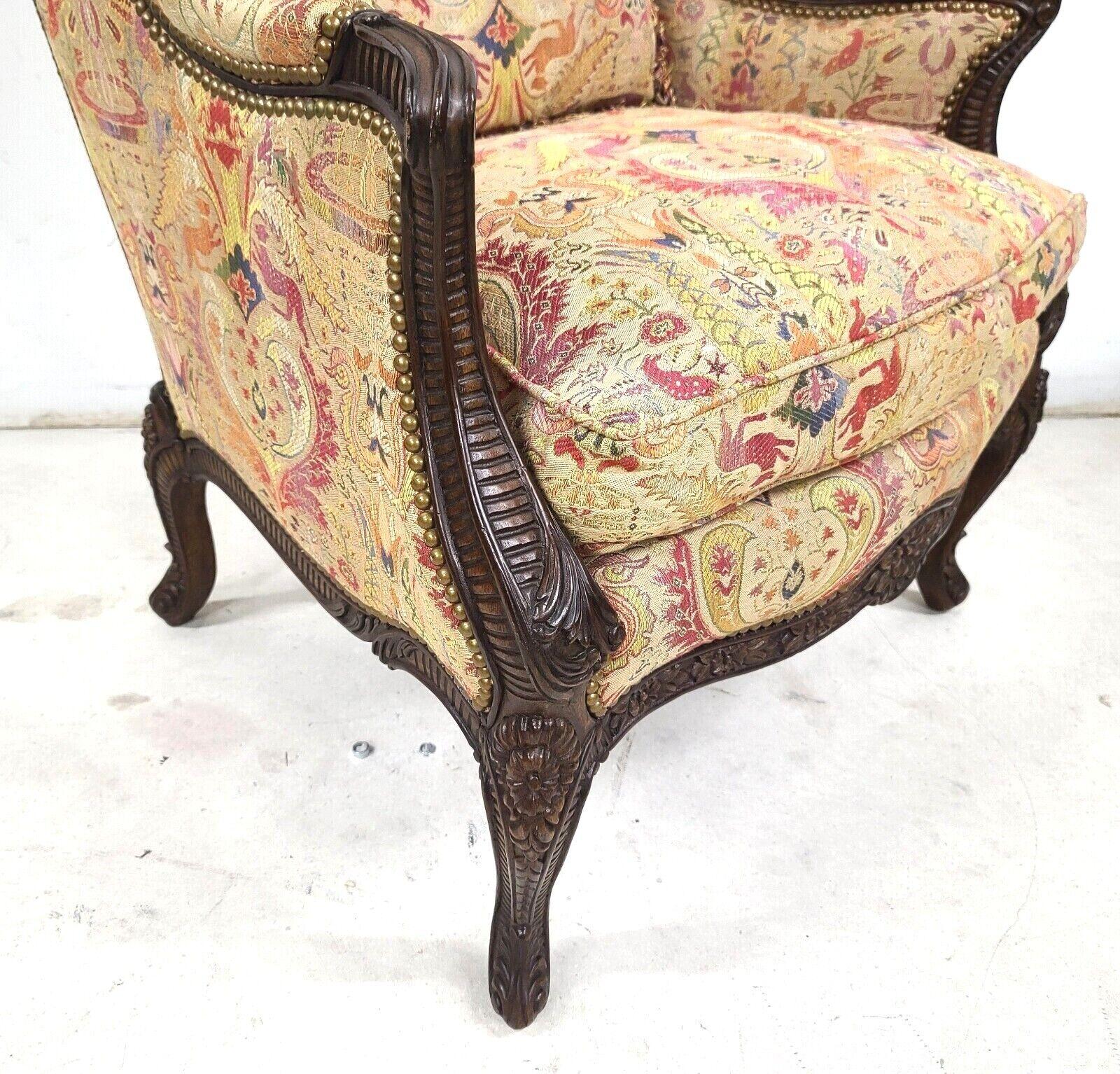 wingback throne chair