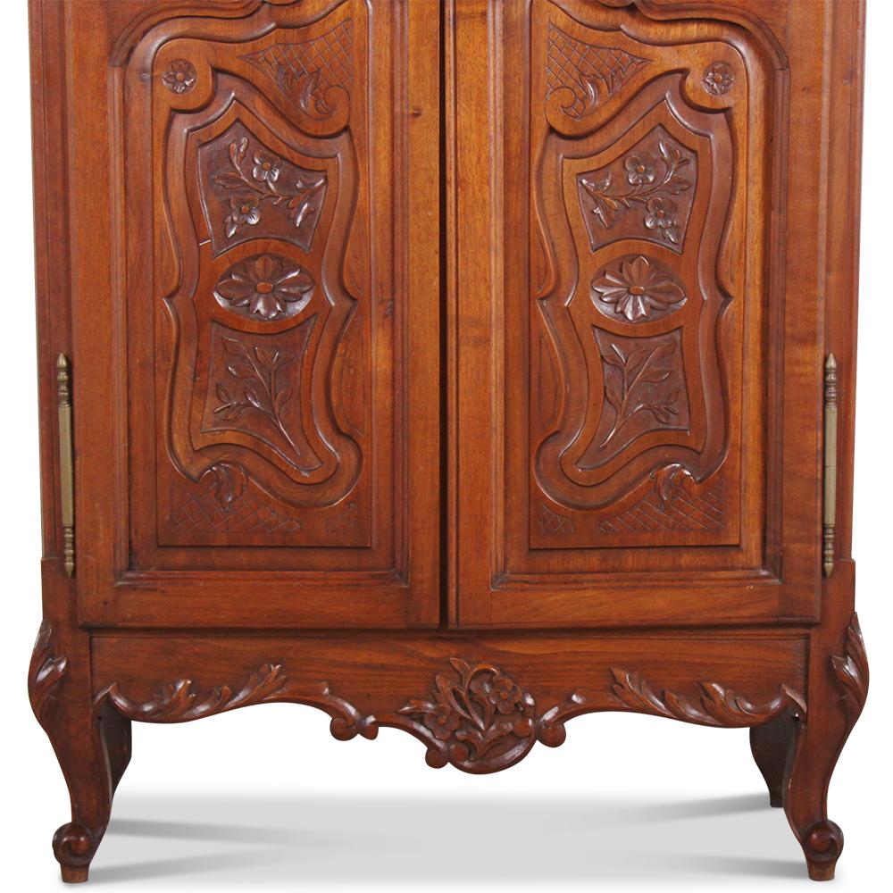 Carved Walnut Louis XV Style Bookcase 1
