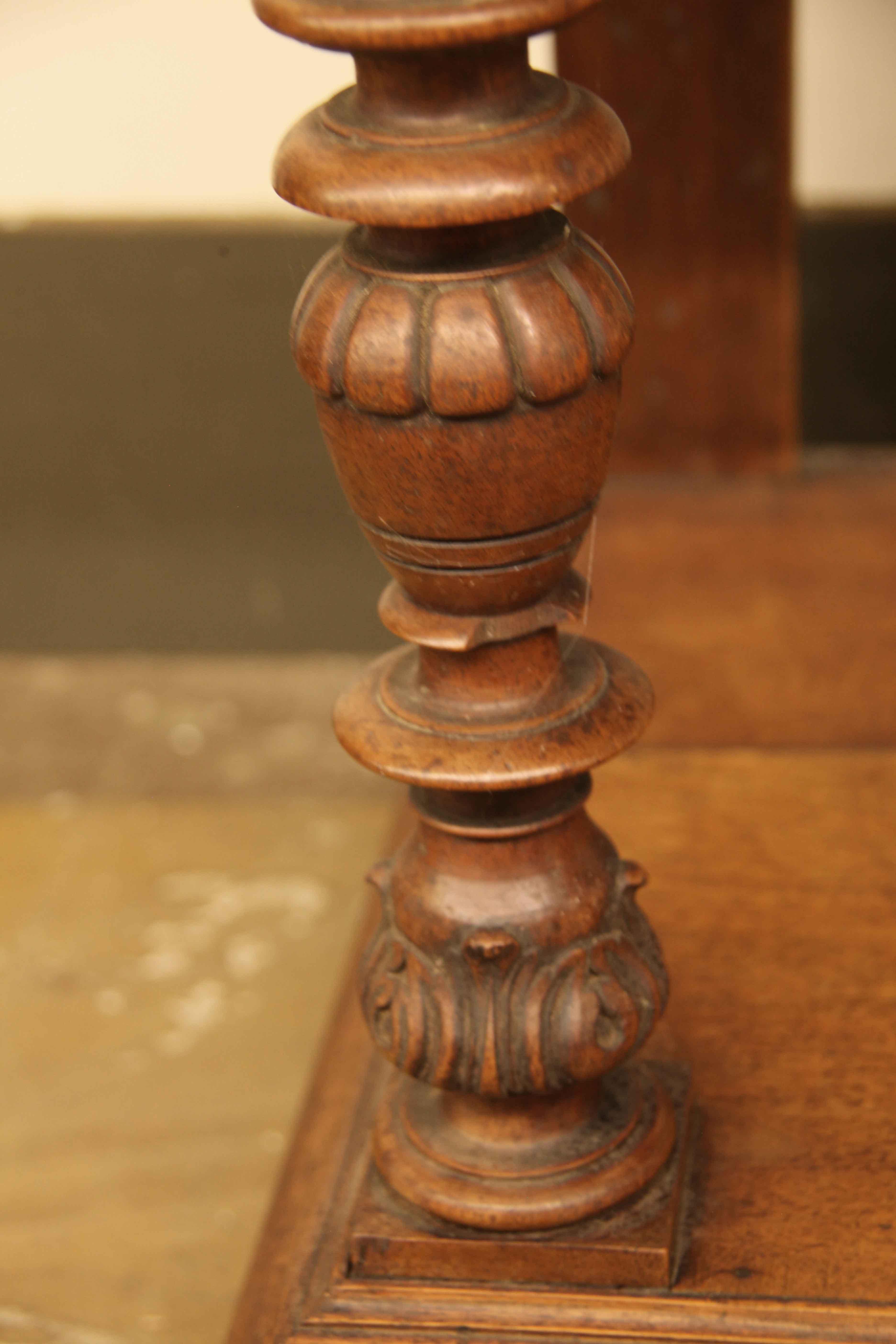 Carved Walnut Marble Top Sideboard For Sale 4