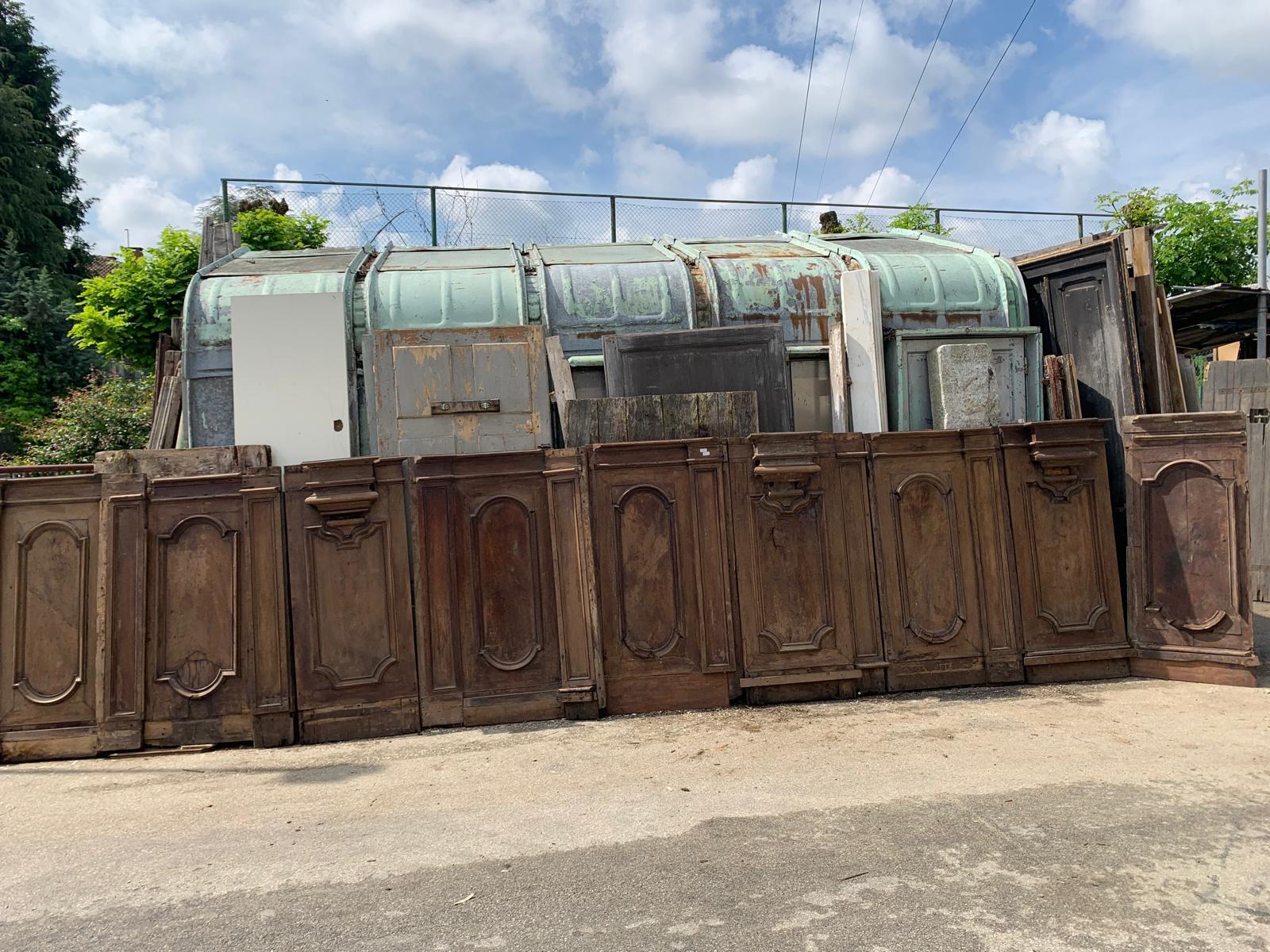Italian Carved walnut panel boiserie, Italy For Sale
