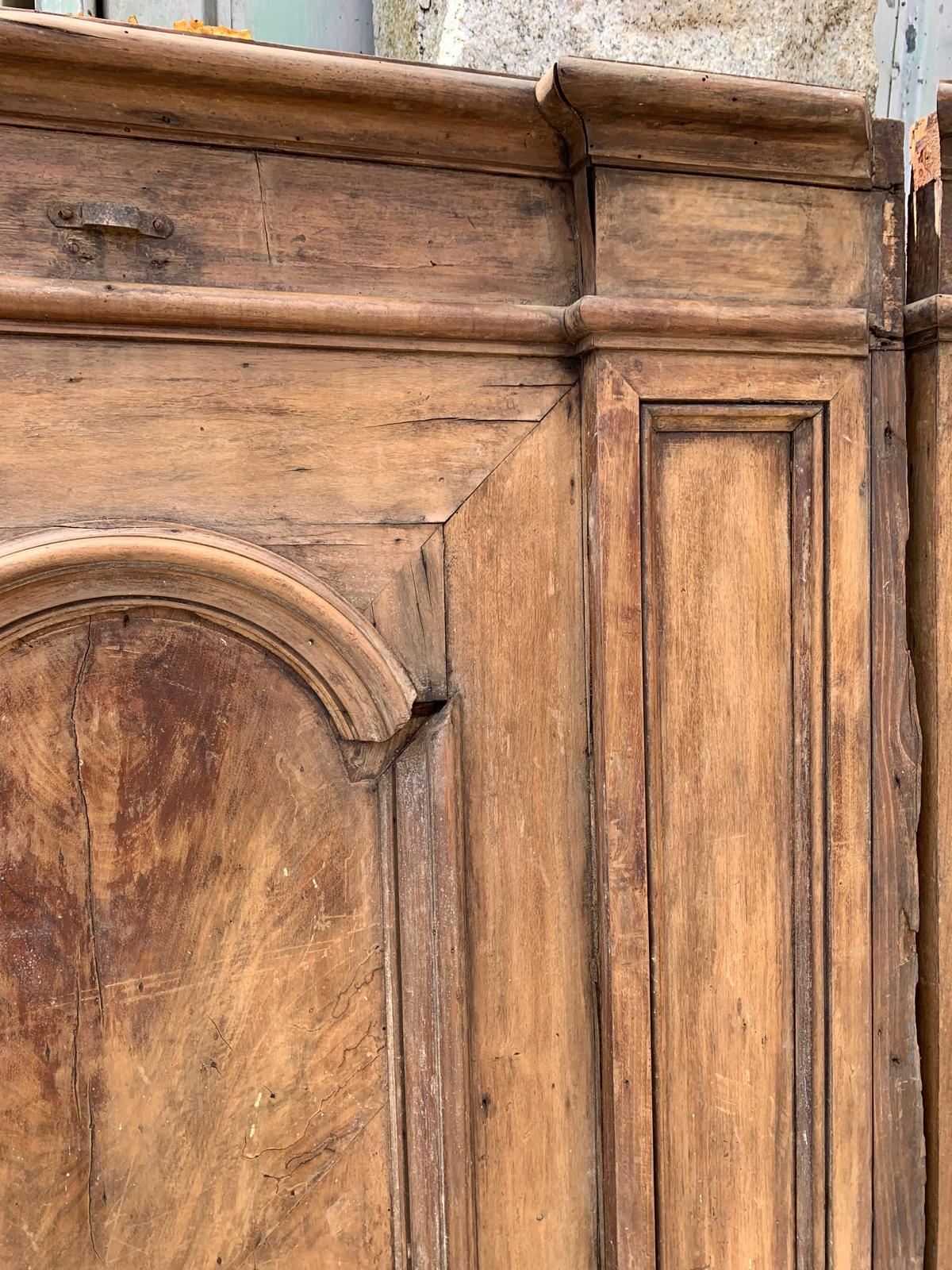 18th Century and Earlier Carved walnut panel boiserie, Italy For Sale