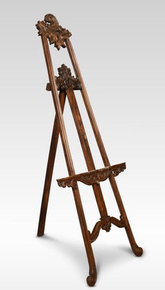 Retro Carved walnut picture easel