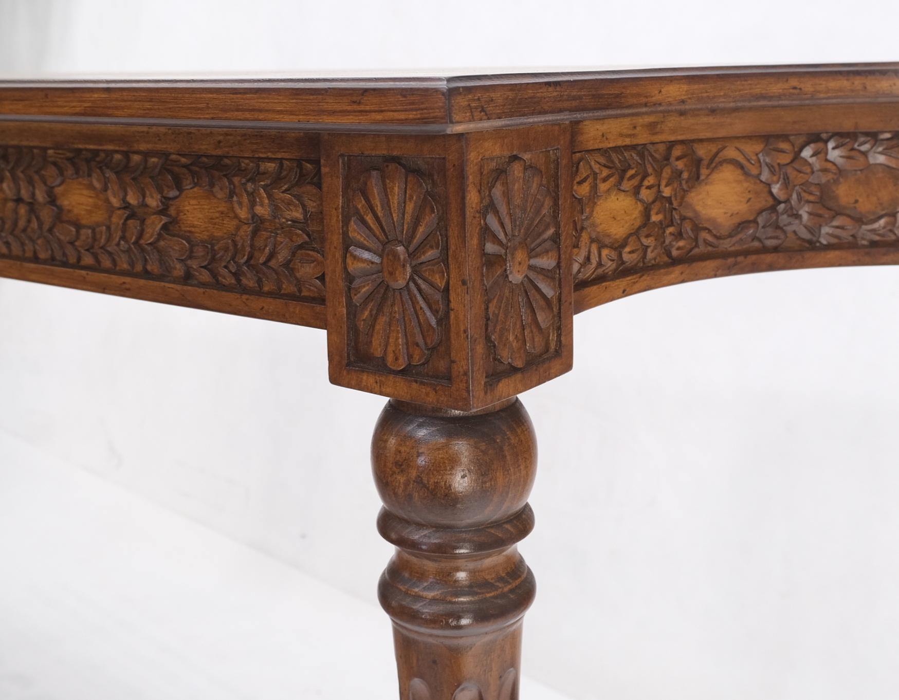 Carved Walnut Regency Console Sofa Table  4