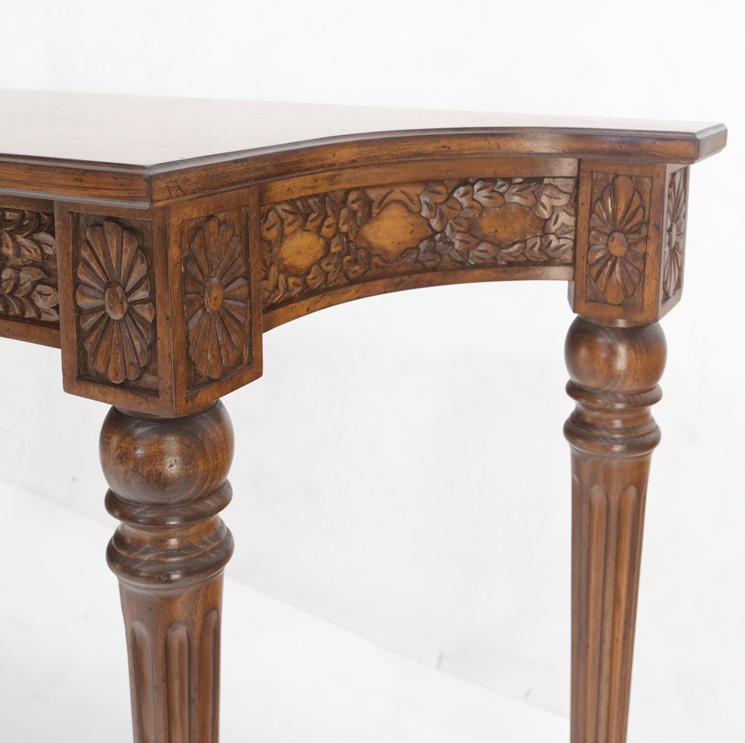 Carved Walnut Regency Console Sofa Table  6