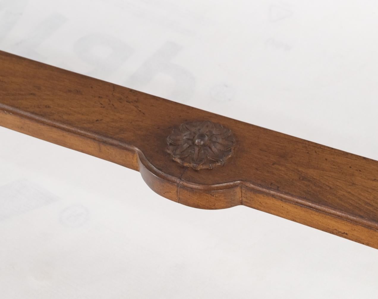 Carved Walnut Regency Console Sofa Table  7