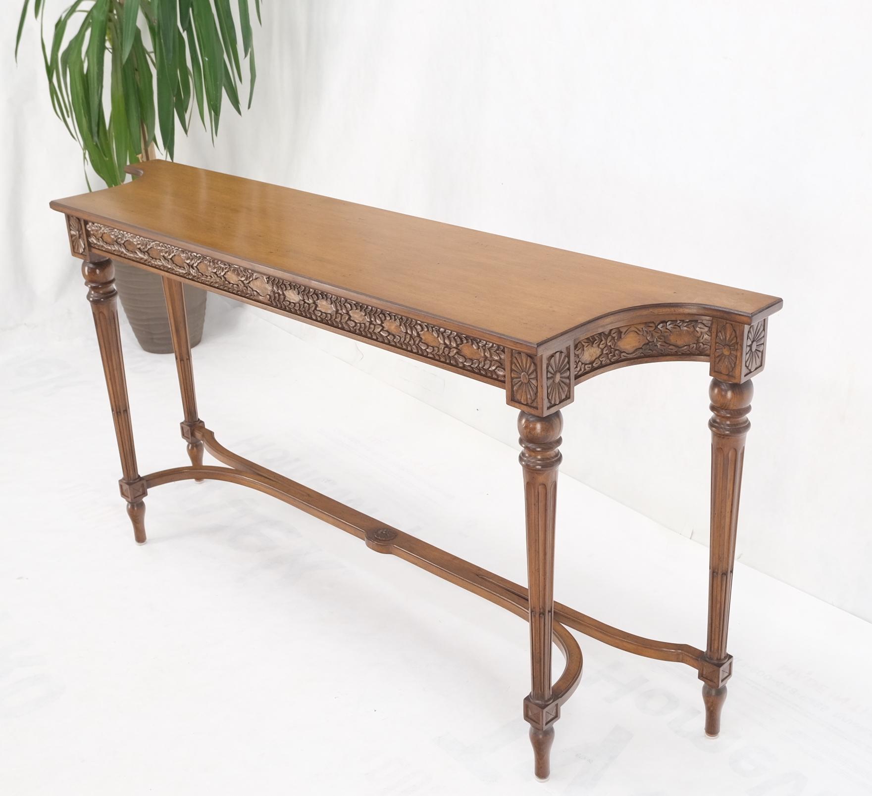 Unknown Carved Walnut Regency Console Sofa Table 