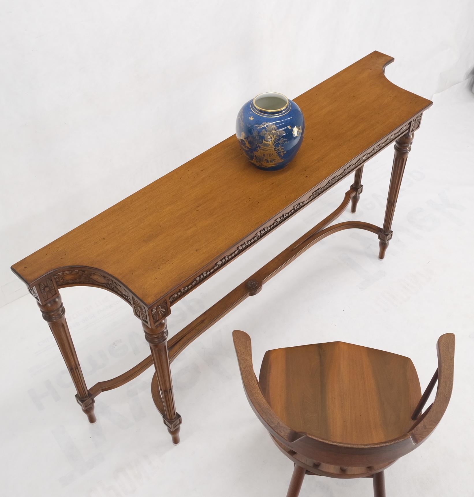 Carved Walnut Regency Console Sofa Table  1