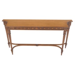 Carved Walnut Regency Console Sofa Table 