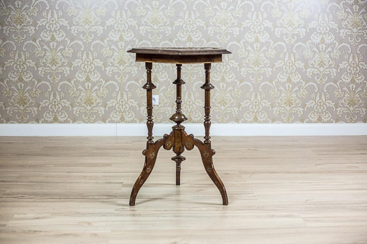 Carved Walnut Side Table from the 19th Century 1