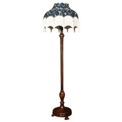 Antique Carved Walnut Standard Lamp