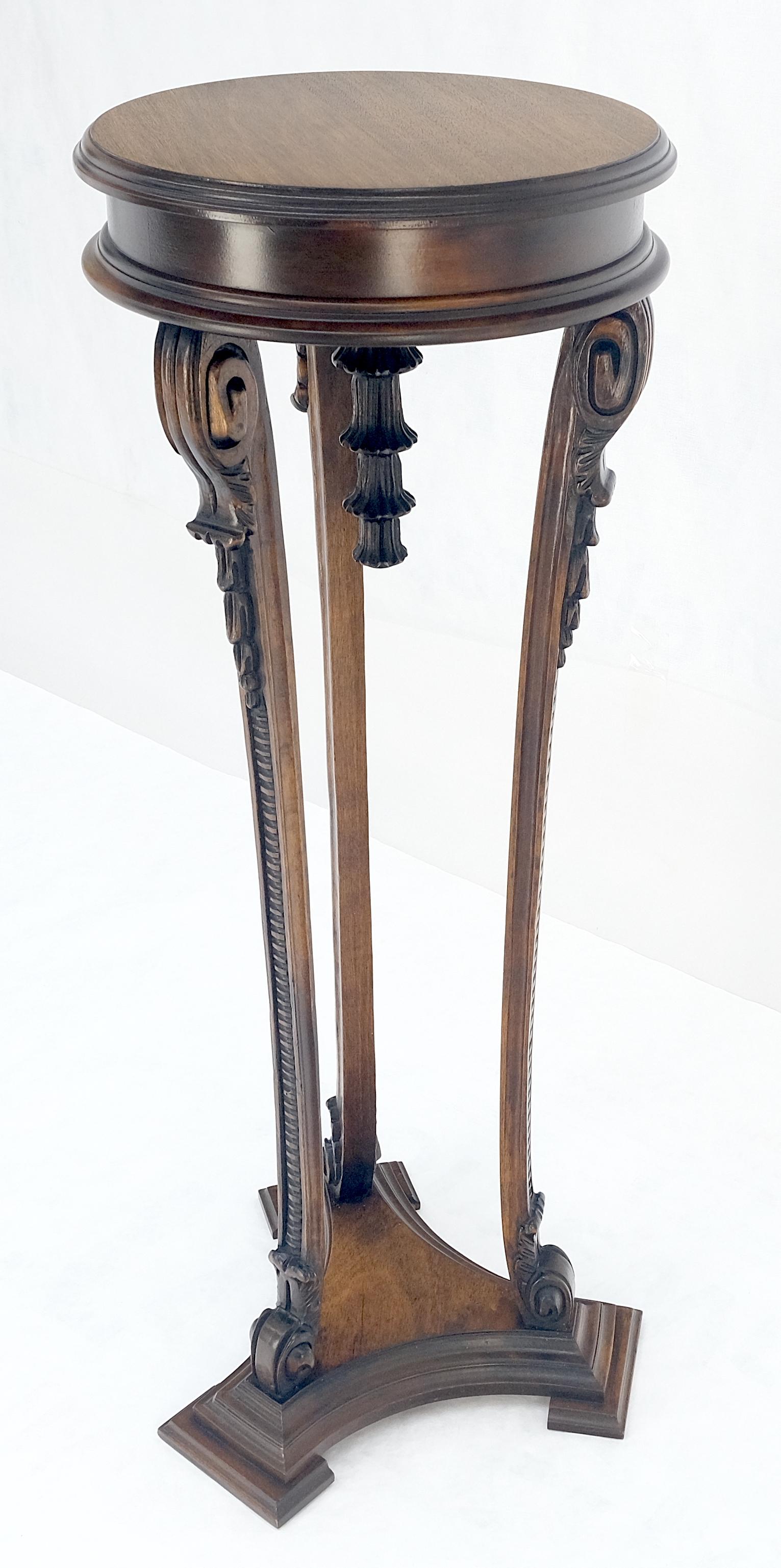 Carved Walnut Tripod Style Base 17