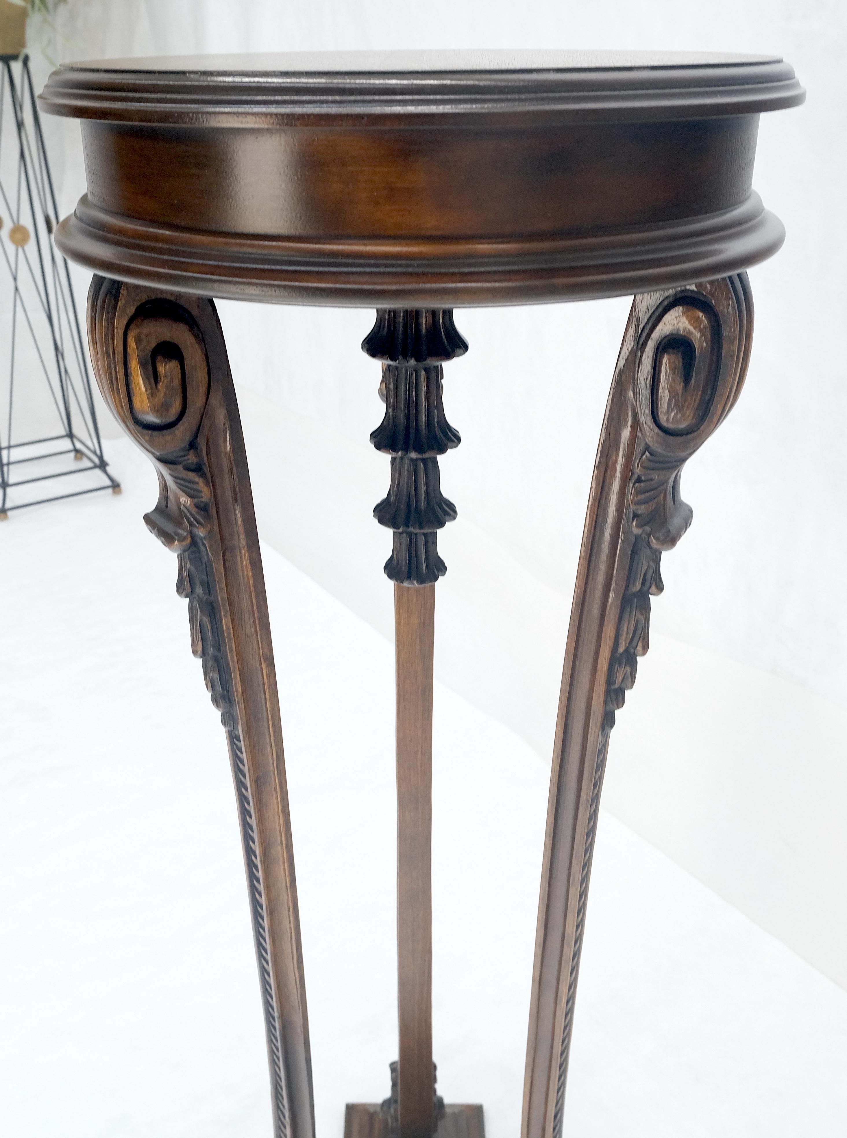 Carved Walnut Tripod Style Base 17