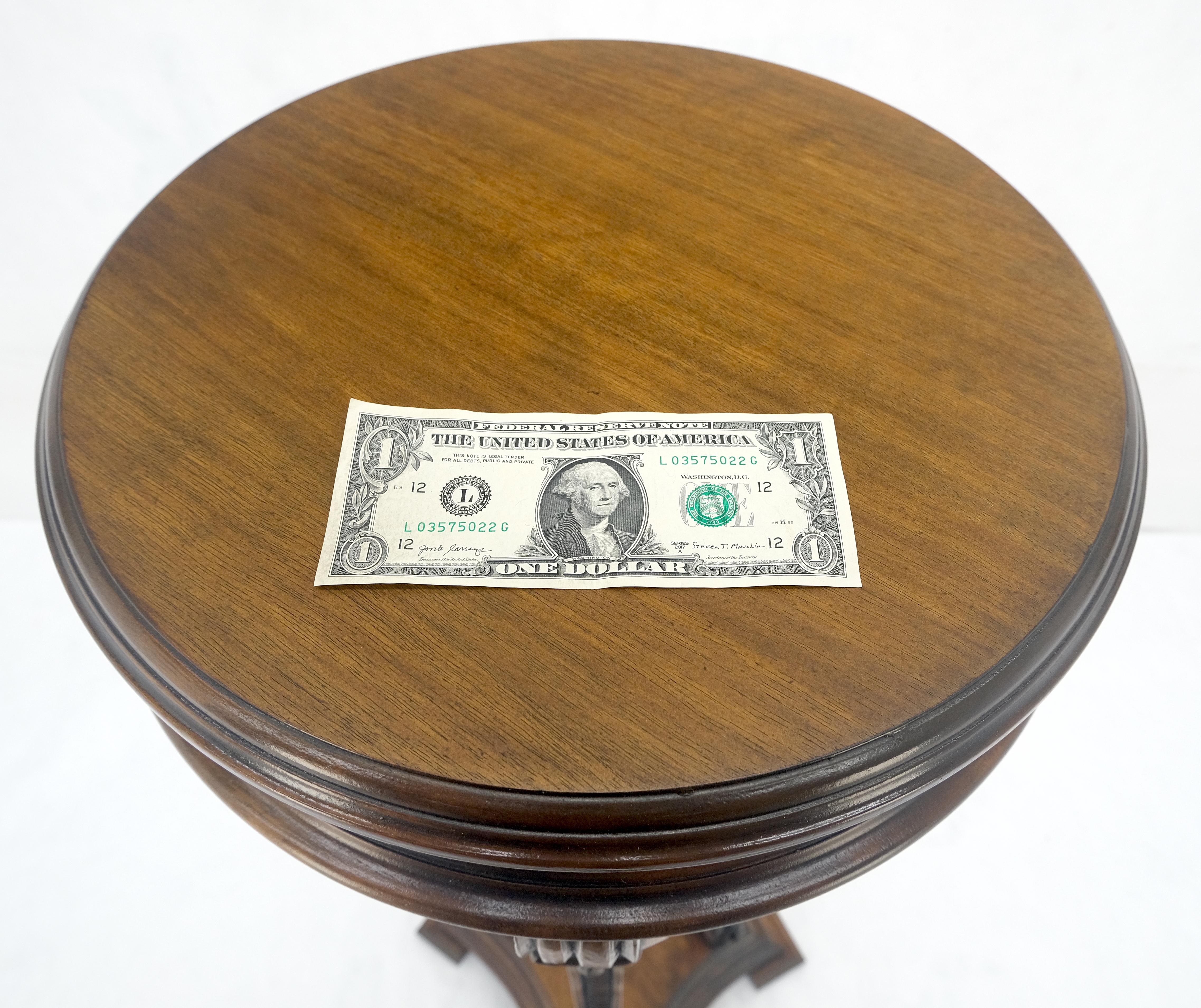 Carved Walnut Tripod Style Base 17