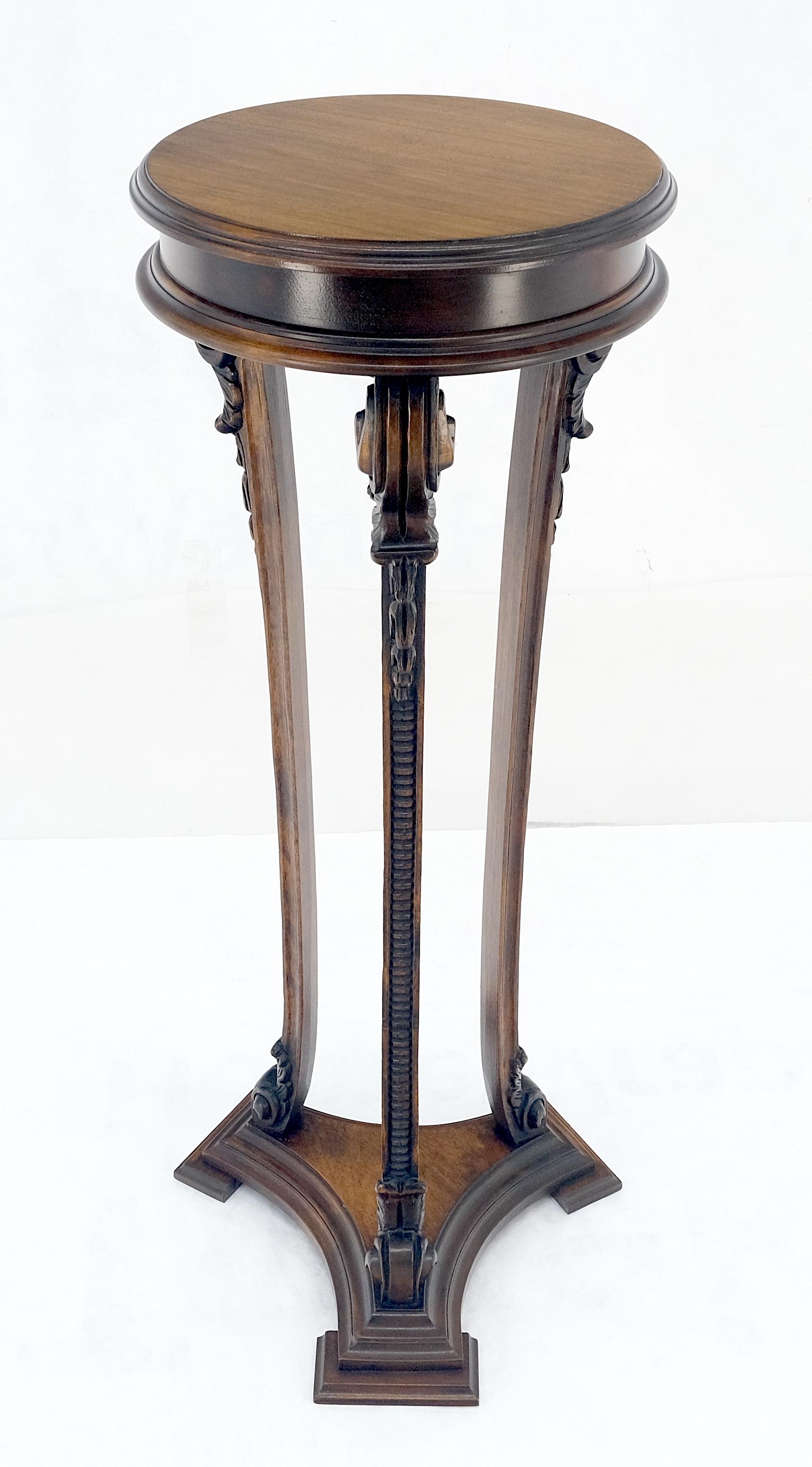 Carved Walnut Tripod Style Base 17