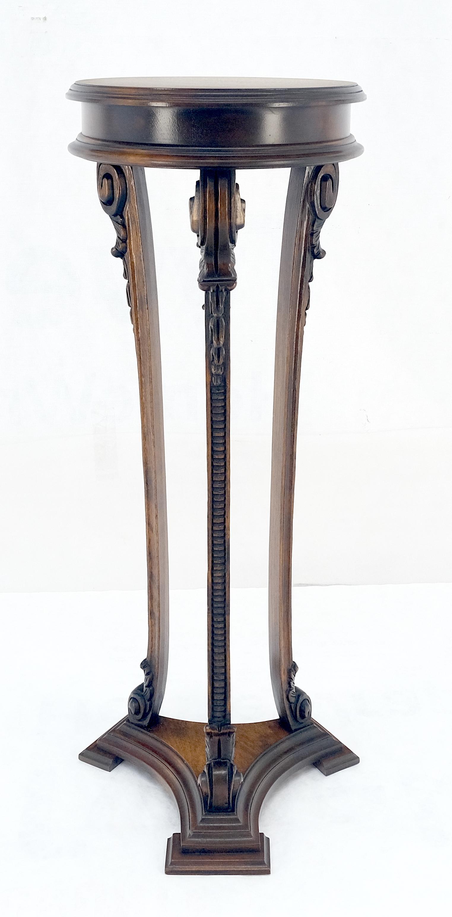 Rococo Revival Carved Walnut Tripod Style Base 17