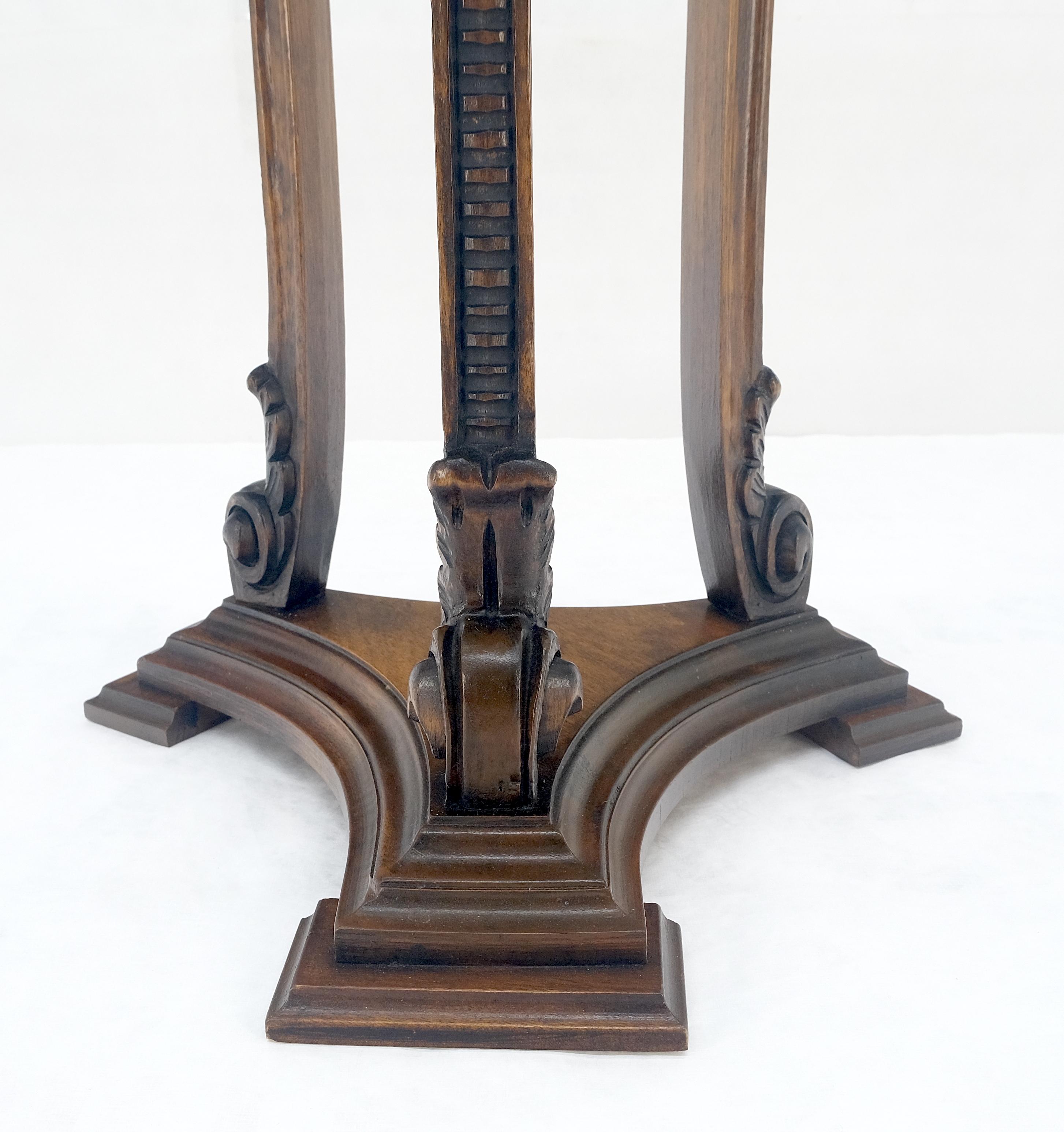 American Carved Walnut Tripod Style Base 17