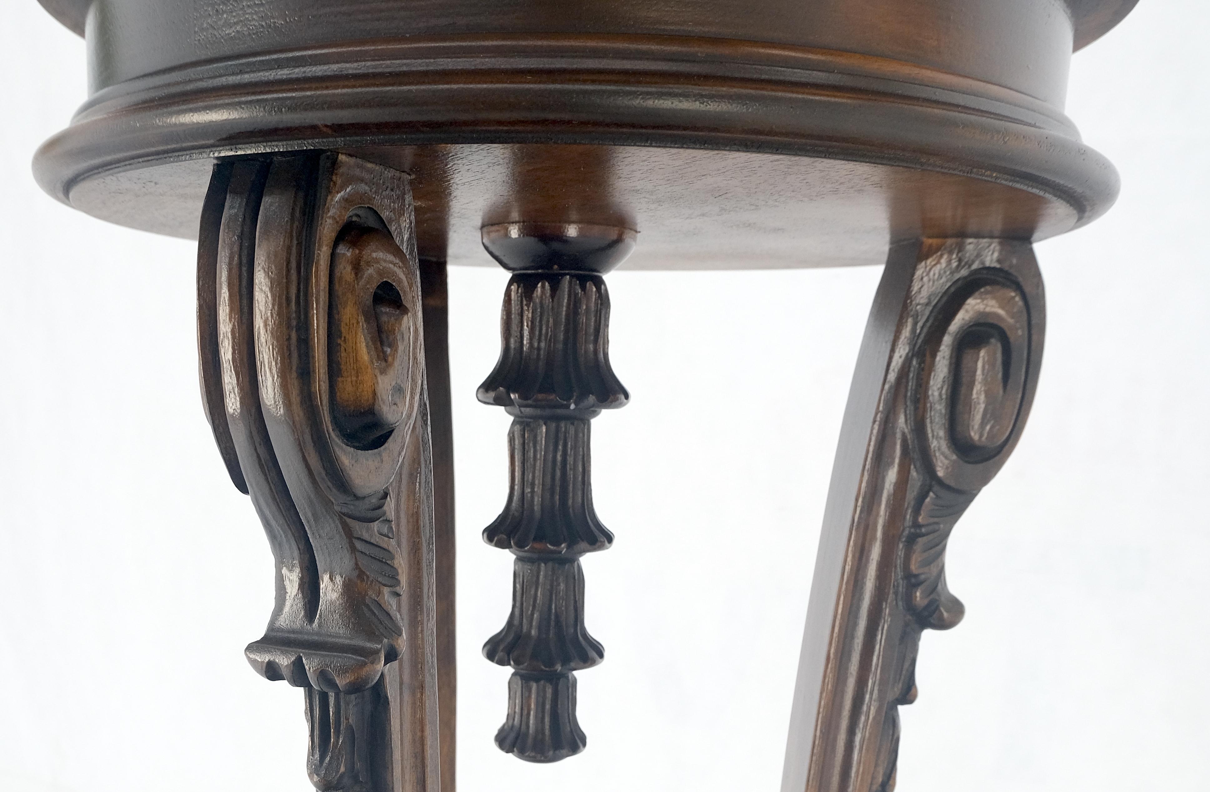Carved Walnut Tripod Style Base 17