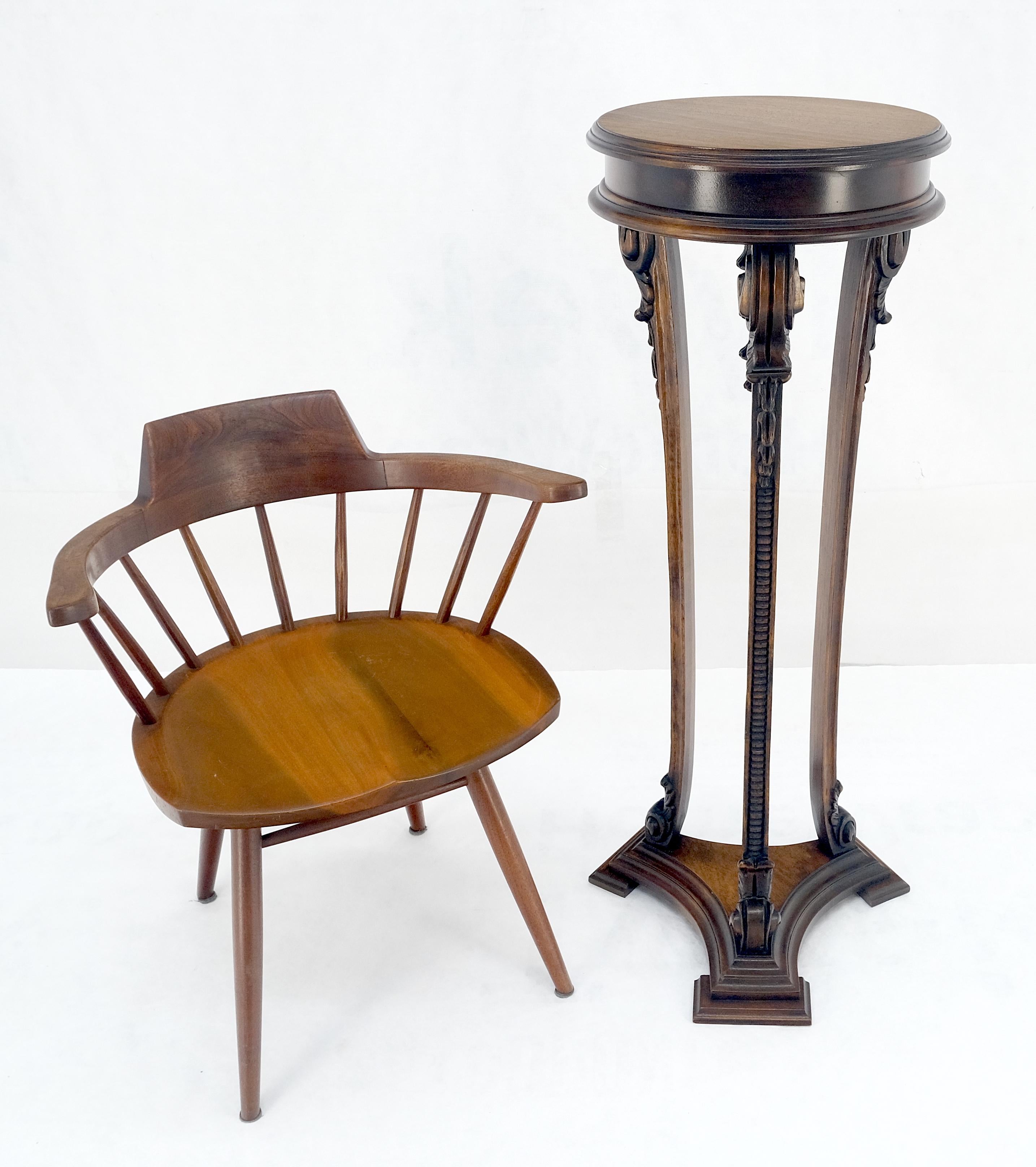 20th Century Carved Walnut Tripod Style Base 17