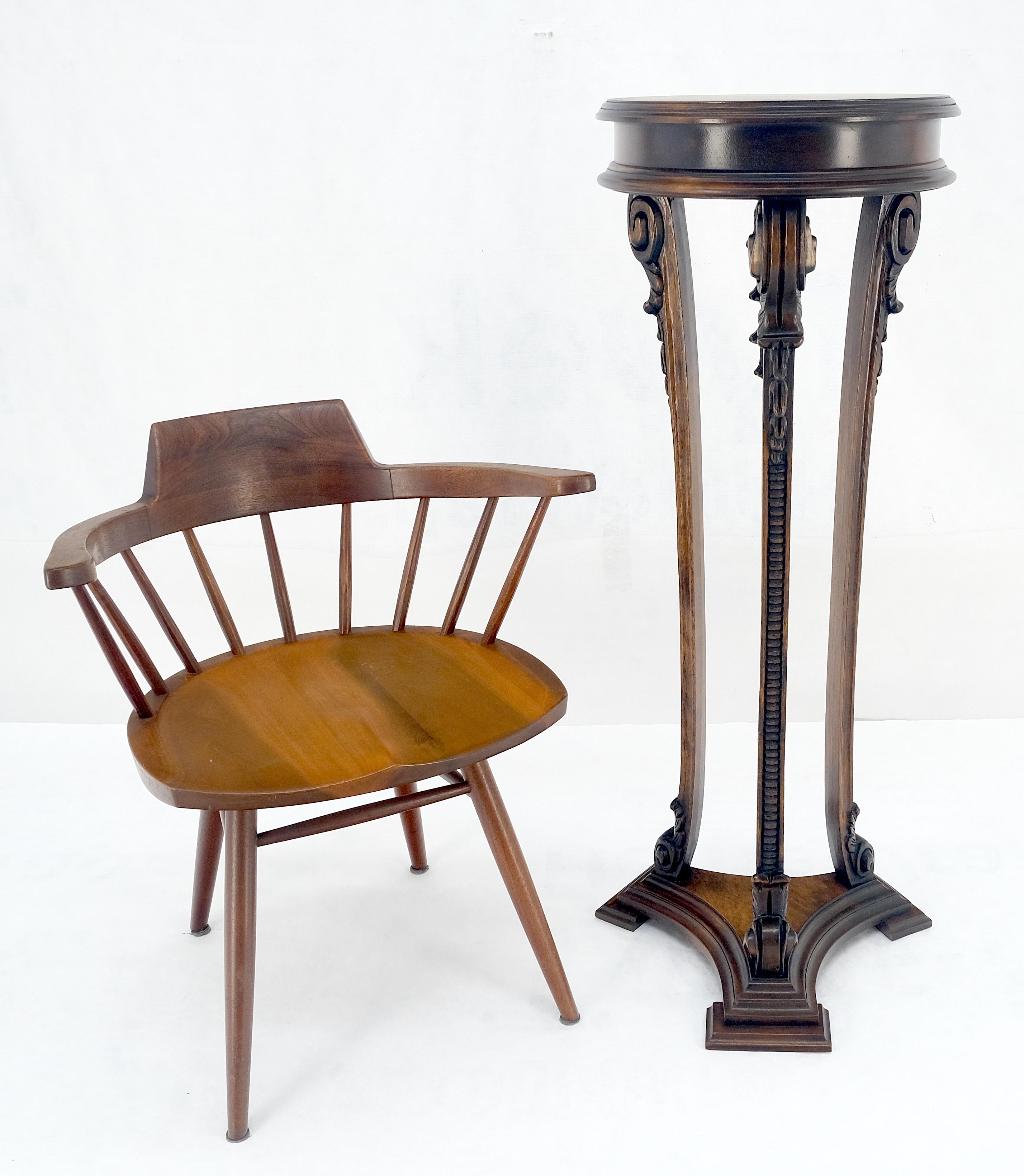 Carved Walnut Tripod Style Base 17