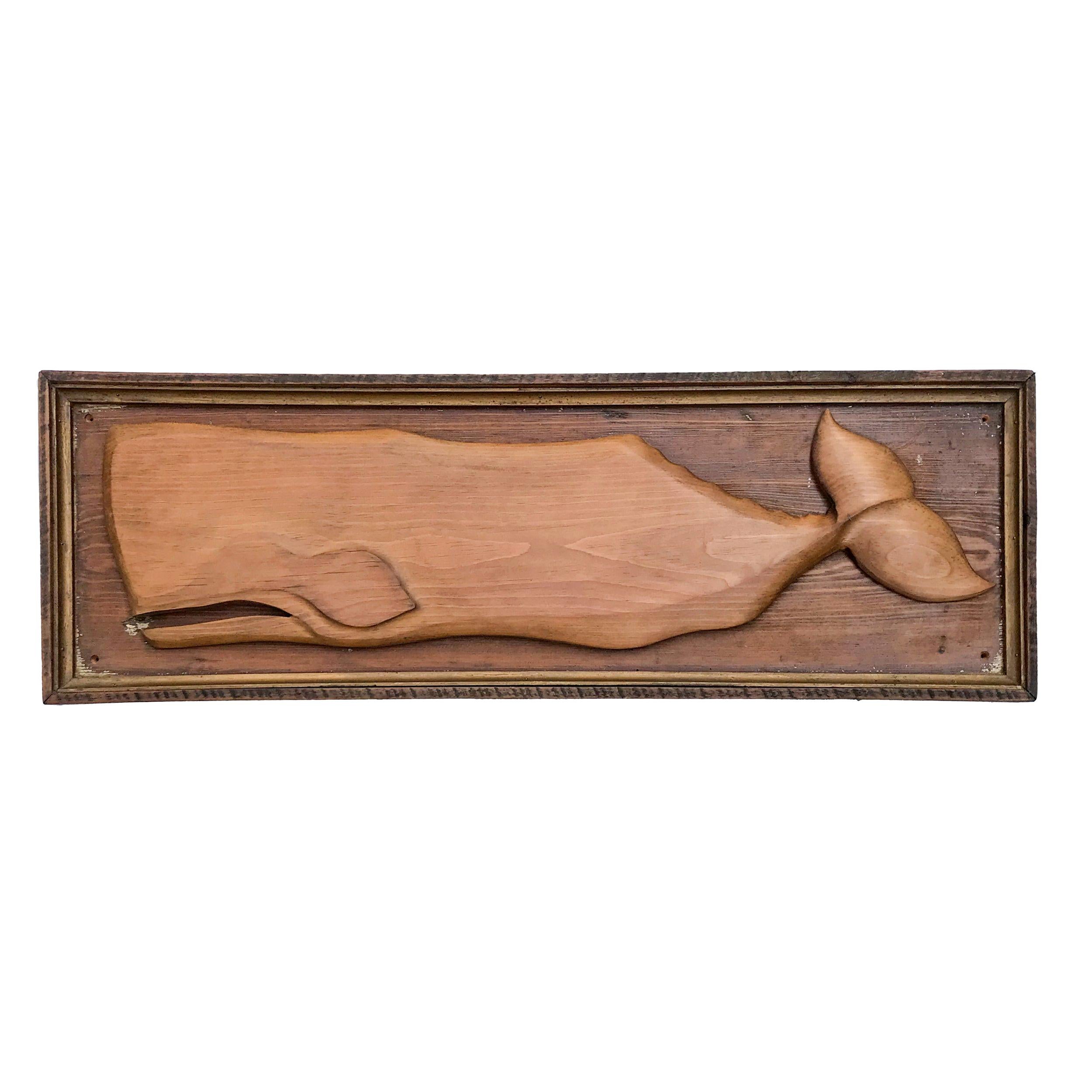 Carved Whale on Plaque