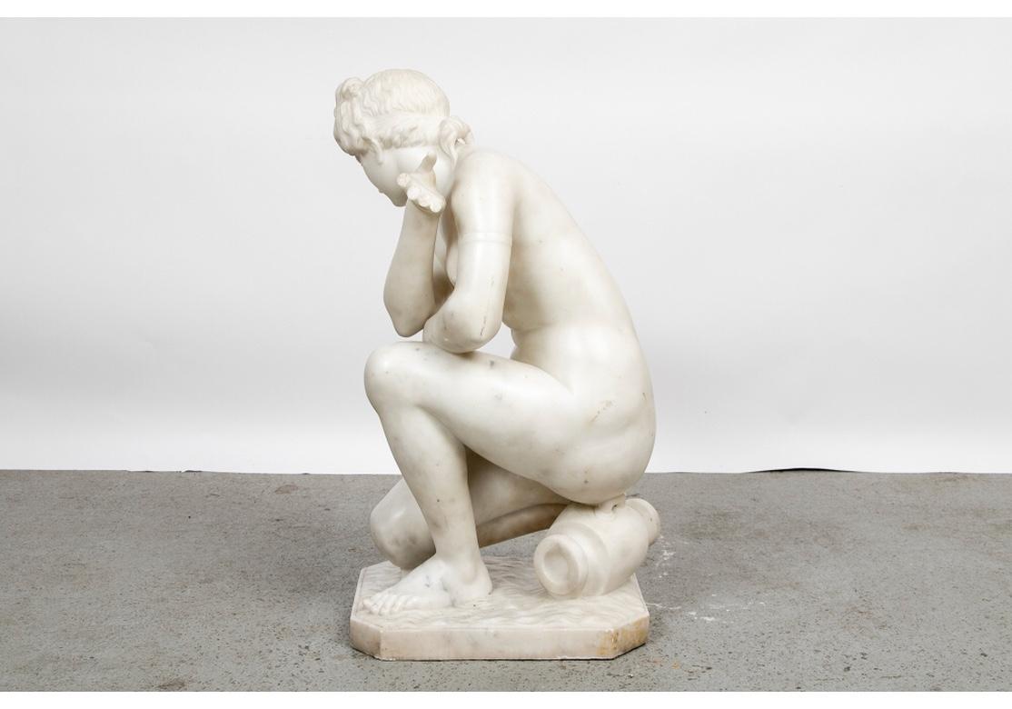 Carved White Marble Figure of a Nude Venus 4