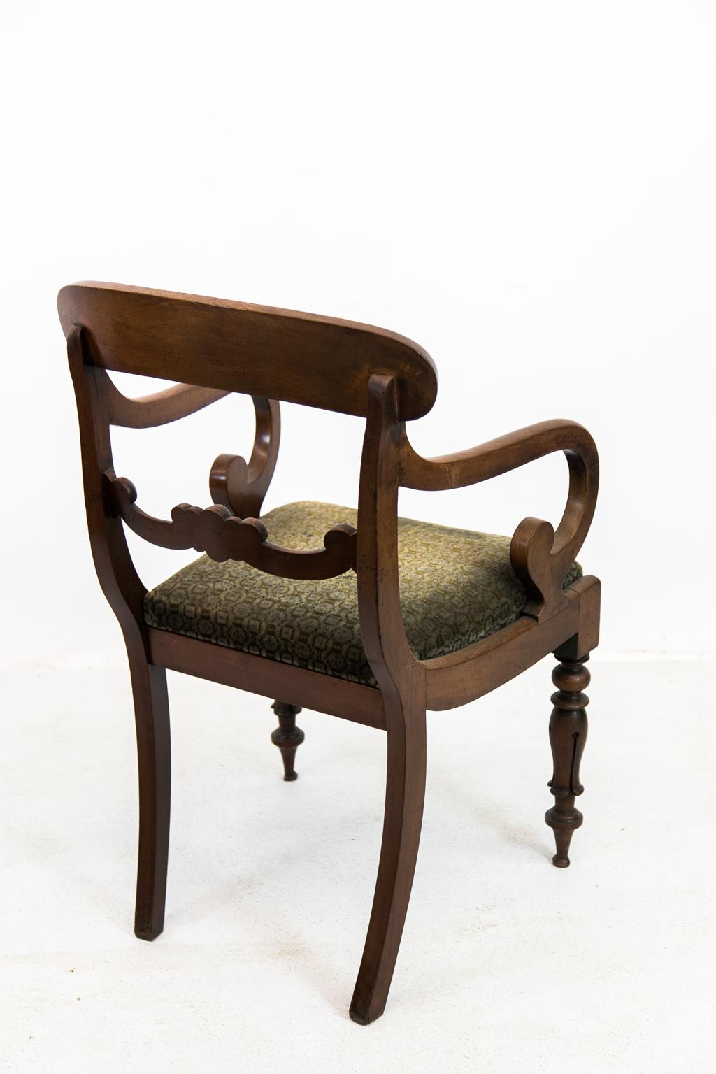 Mid-19th Century Carved William IV Armchair For Sale