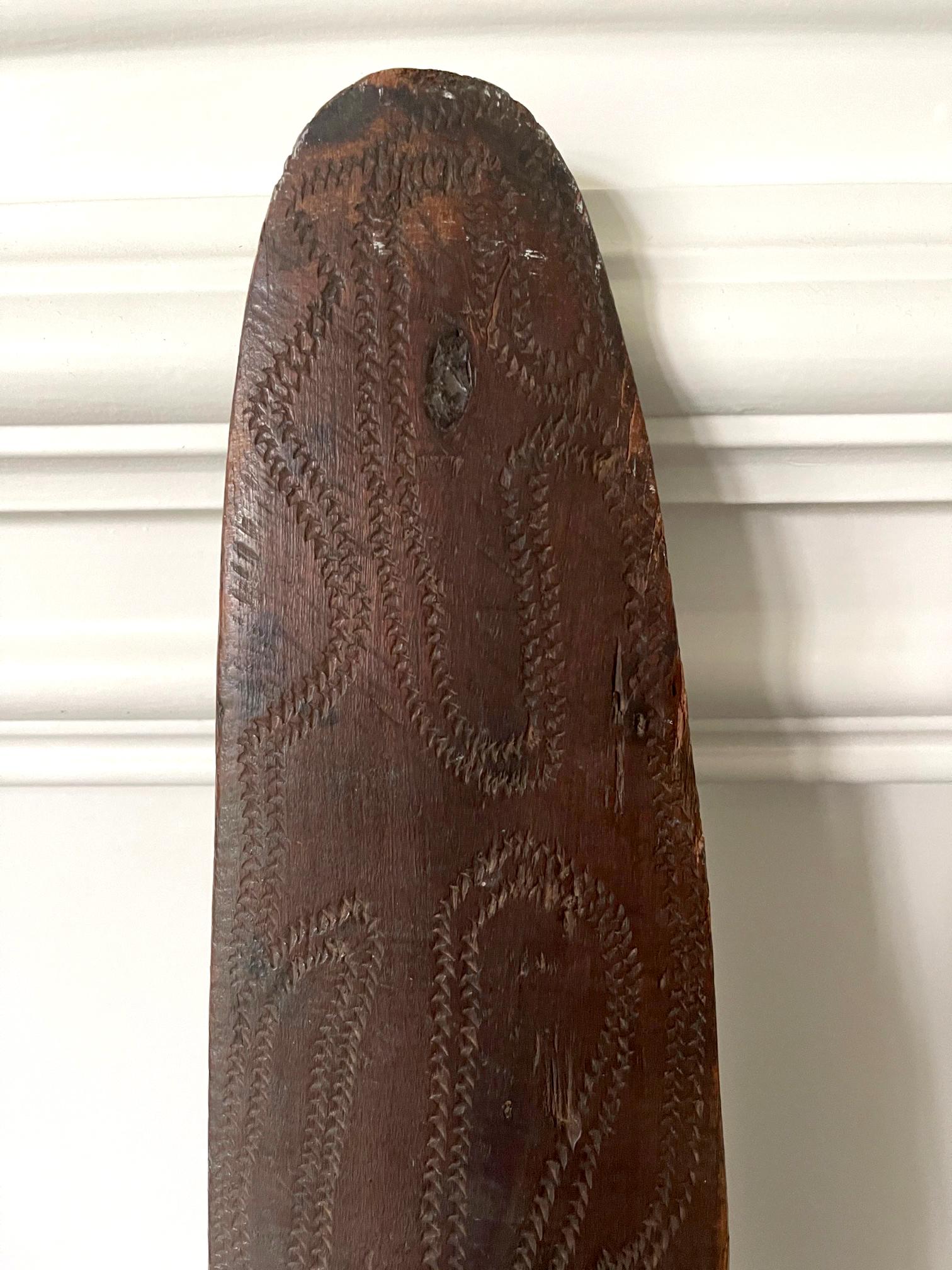 Carved Wood Aboriginal Shield, Western Australia For Sale 3