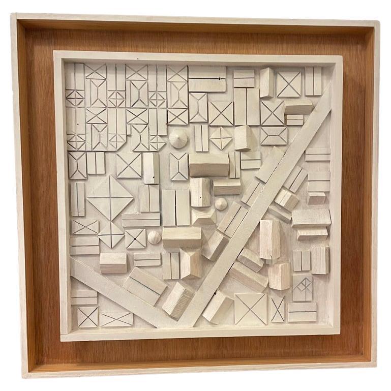 Geschnitztes Holz Abstrakte Geometrische Komposition von André Pailler im Angebot
