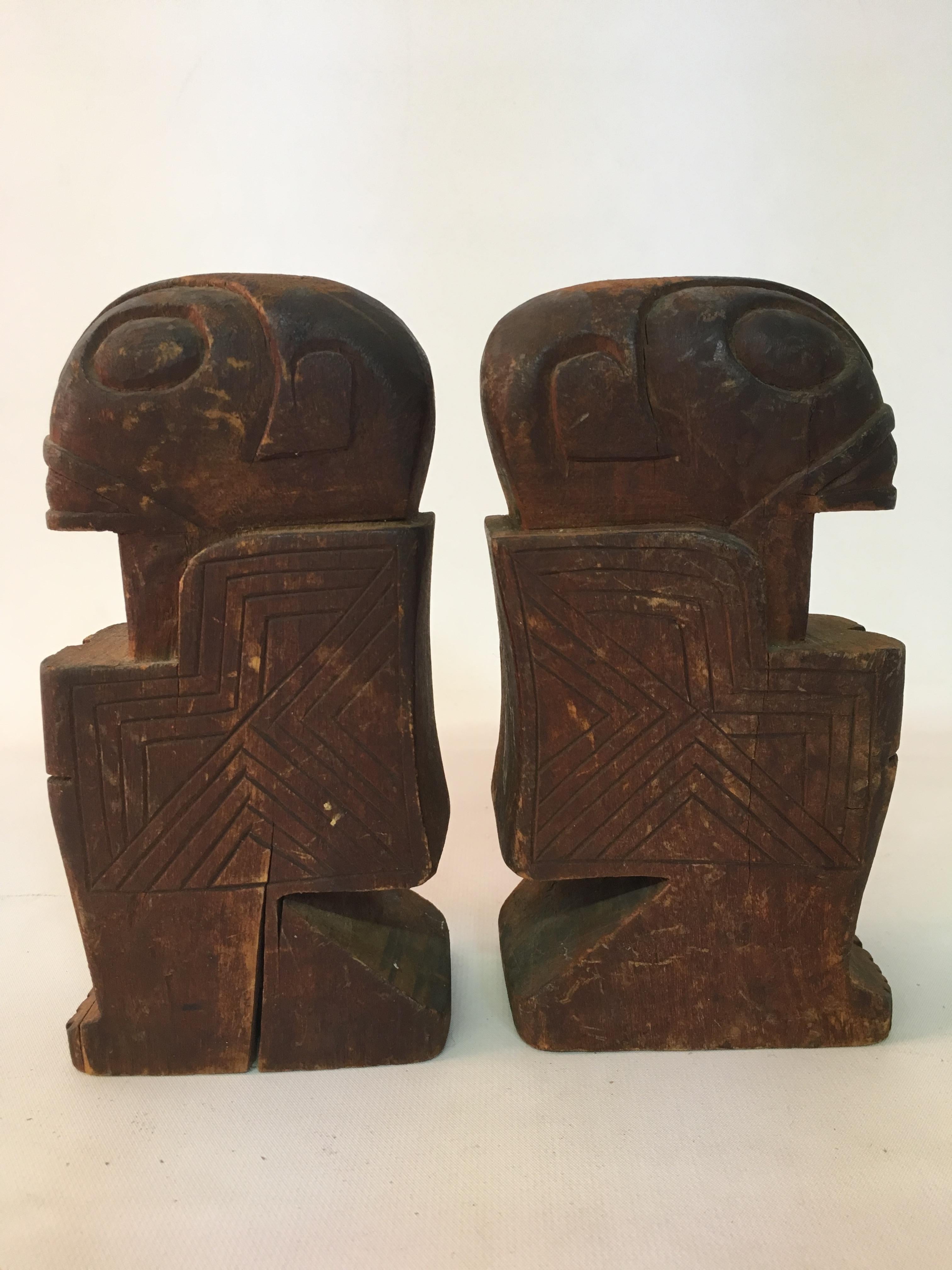 Early Carved Wood Marquesas Islands Votive Figures 2