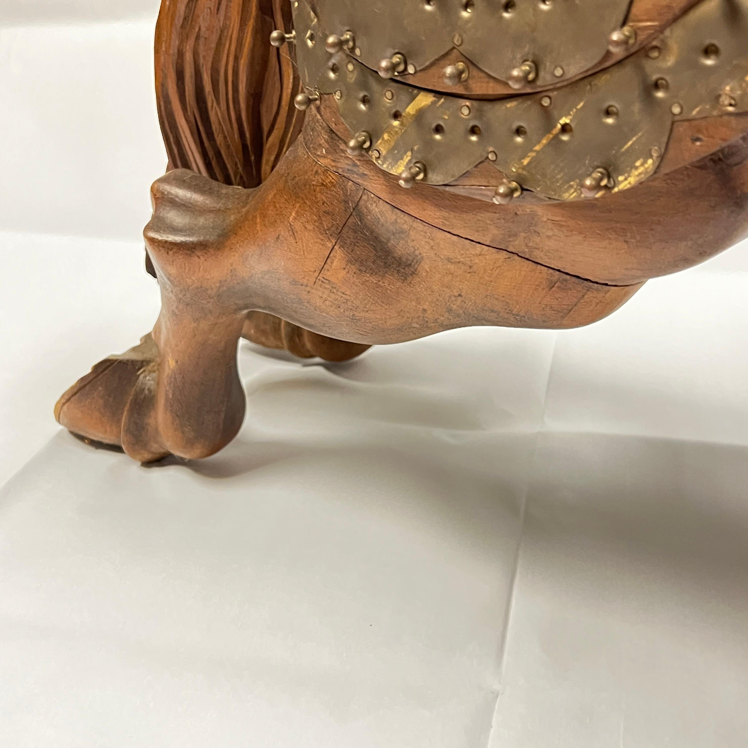 Carved Wood and Copper Carousel Style Horse 2